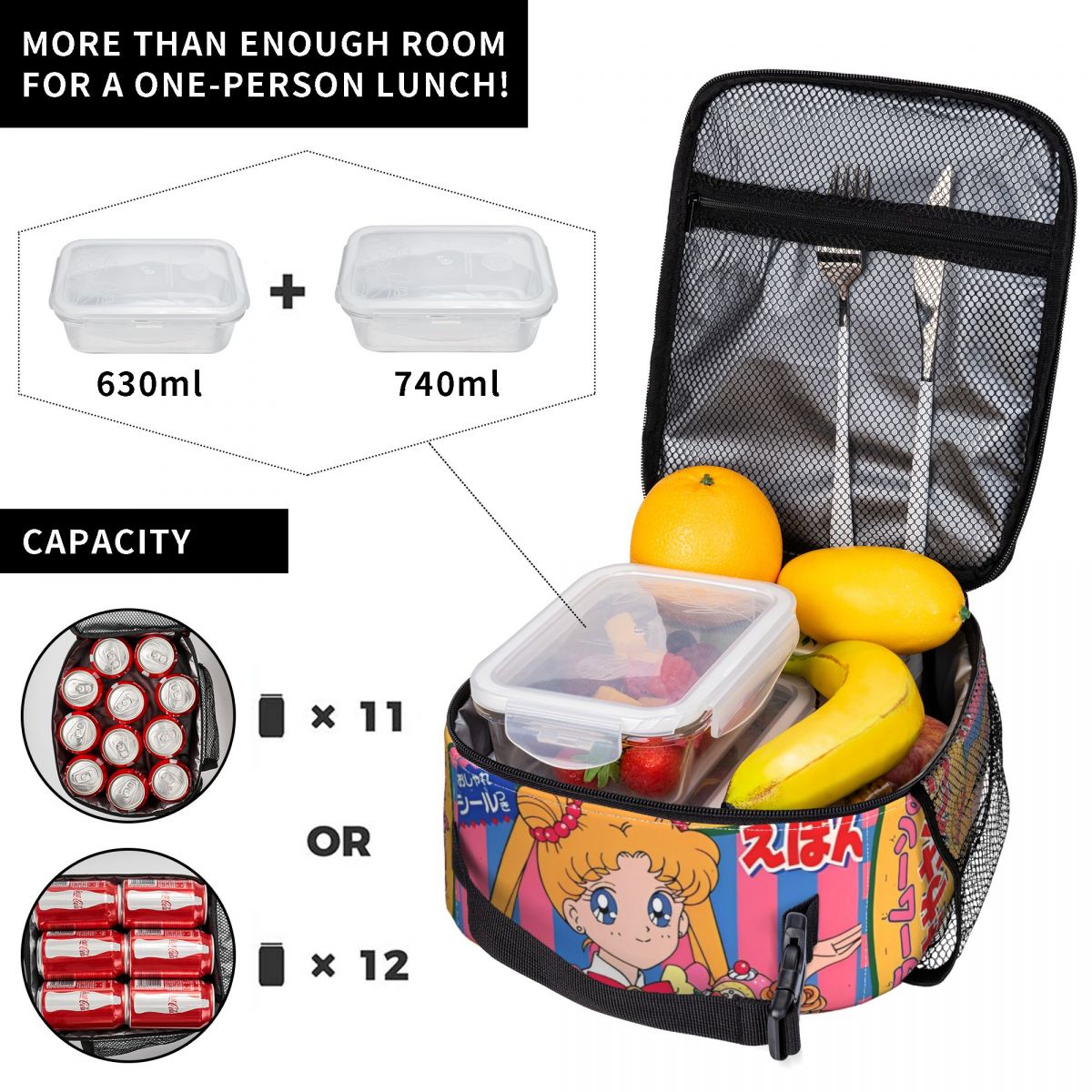 Cartoon Sailors Moons Insulate - đánh giá và giá Tote Bag Sublimation