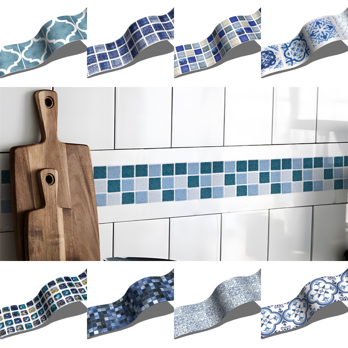 Blue Mosaic Self-Adhesive Base - đánh giá và giá Ceramic Tile Blank