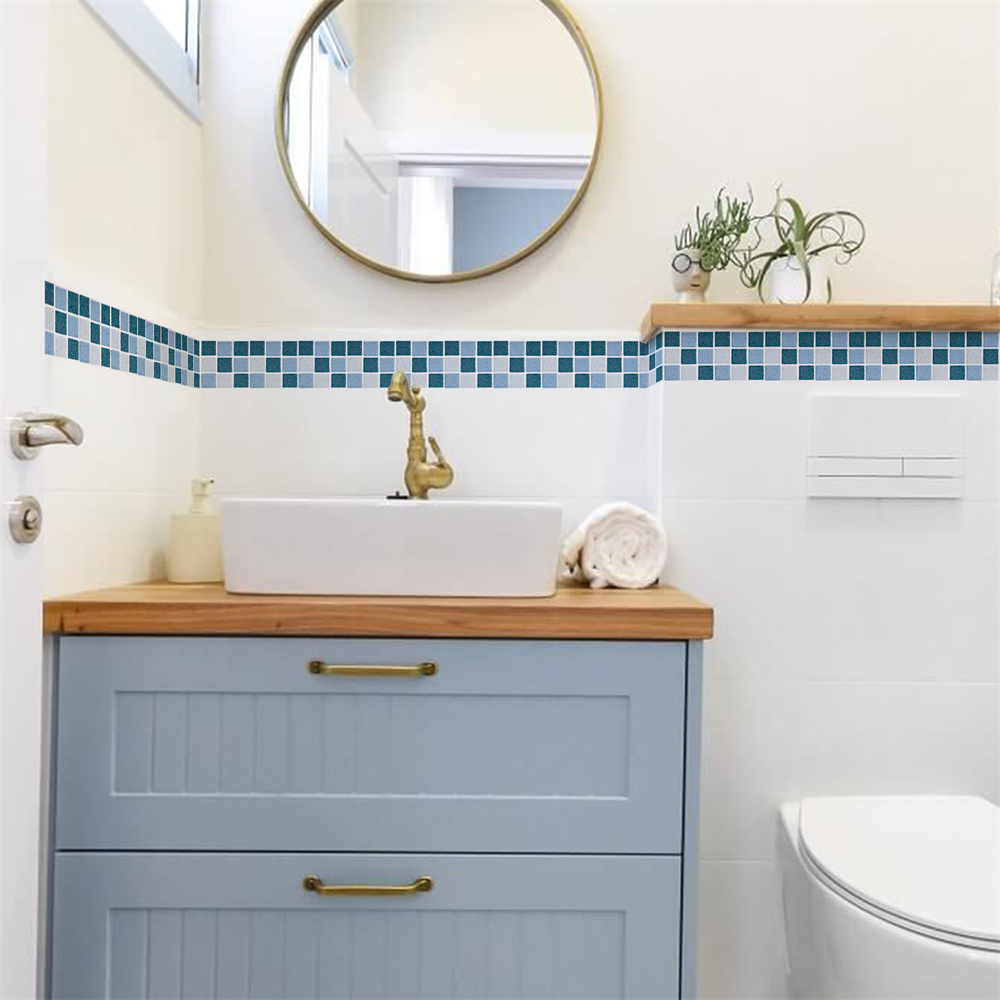 Blue Mosaic Self-Adhesive Base - đánh giá và giá Ceramic Tile Blank