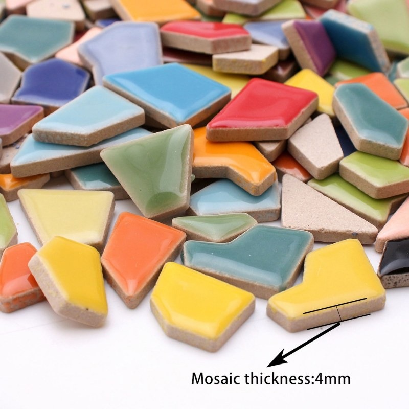 100g Randomly Mixed Colors DIY - đánh giá và giá Ceramic Tile Blank