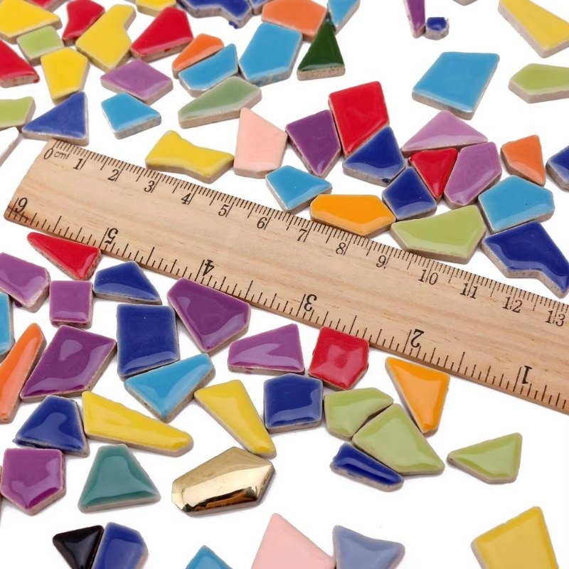 100g Randomly Mixed Colors DIY - đánh giá và giá Ceramic Tile Blank