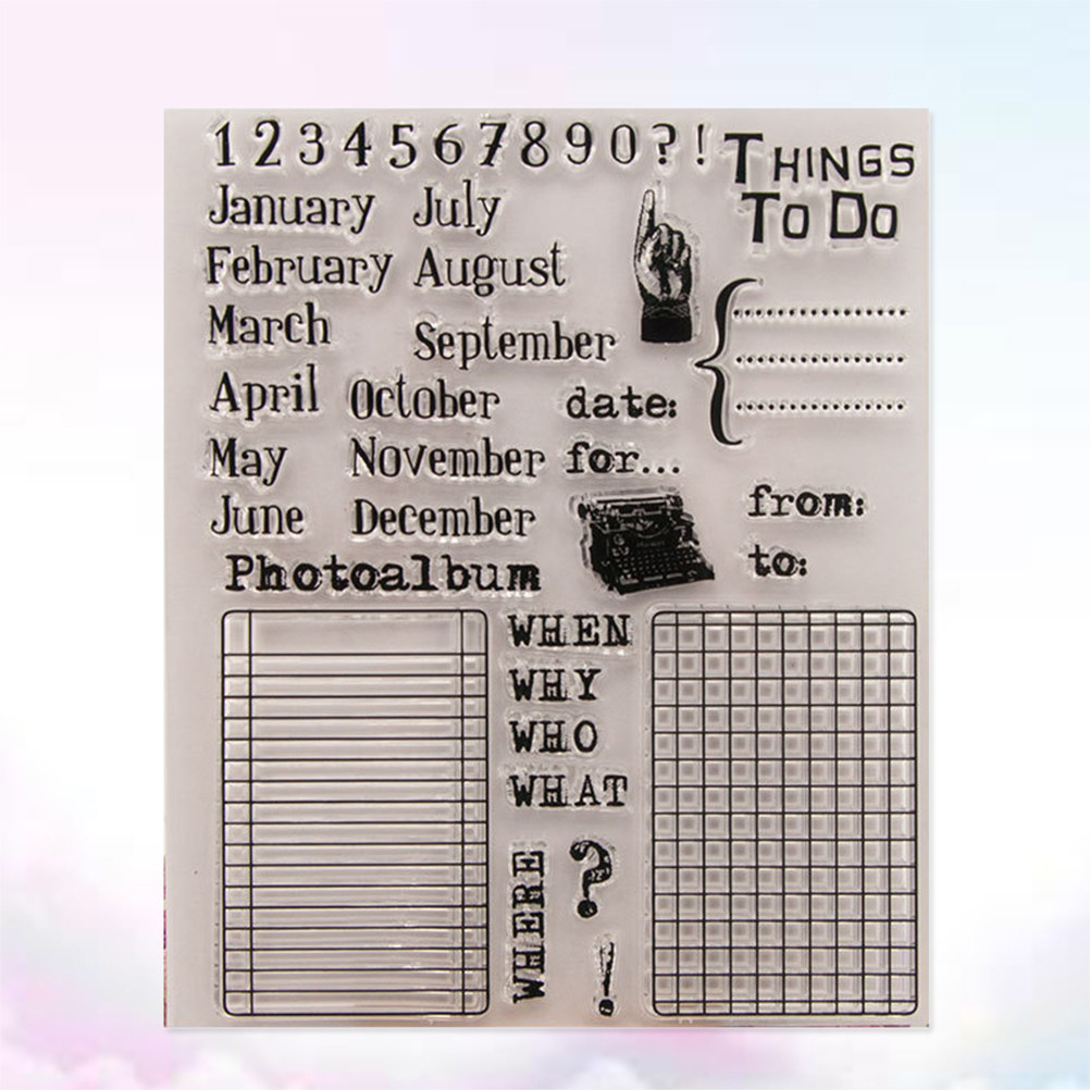 Calendar Date Silicone Stamp C - đánh giá và giá Photo Acrylic Block