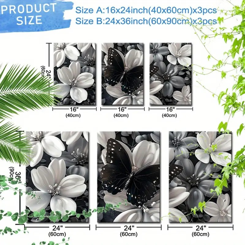 Framed Set of 3 Canvas Wall Ar - đánh giá và giá Canvas Wrap Ready