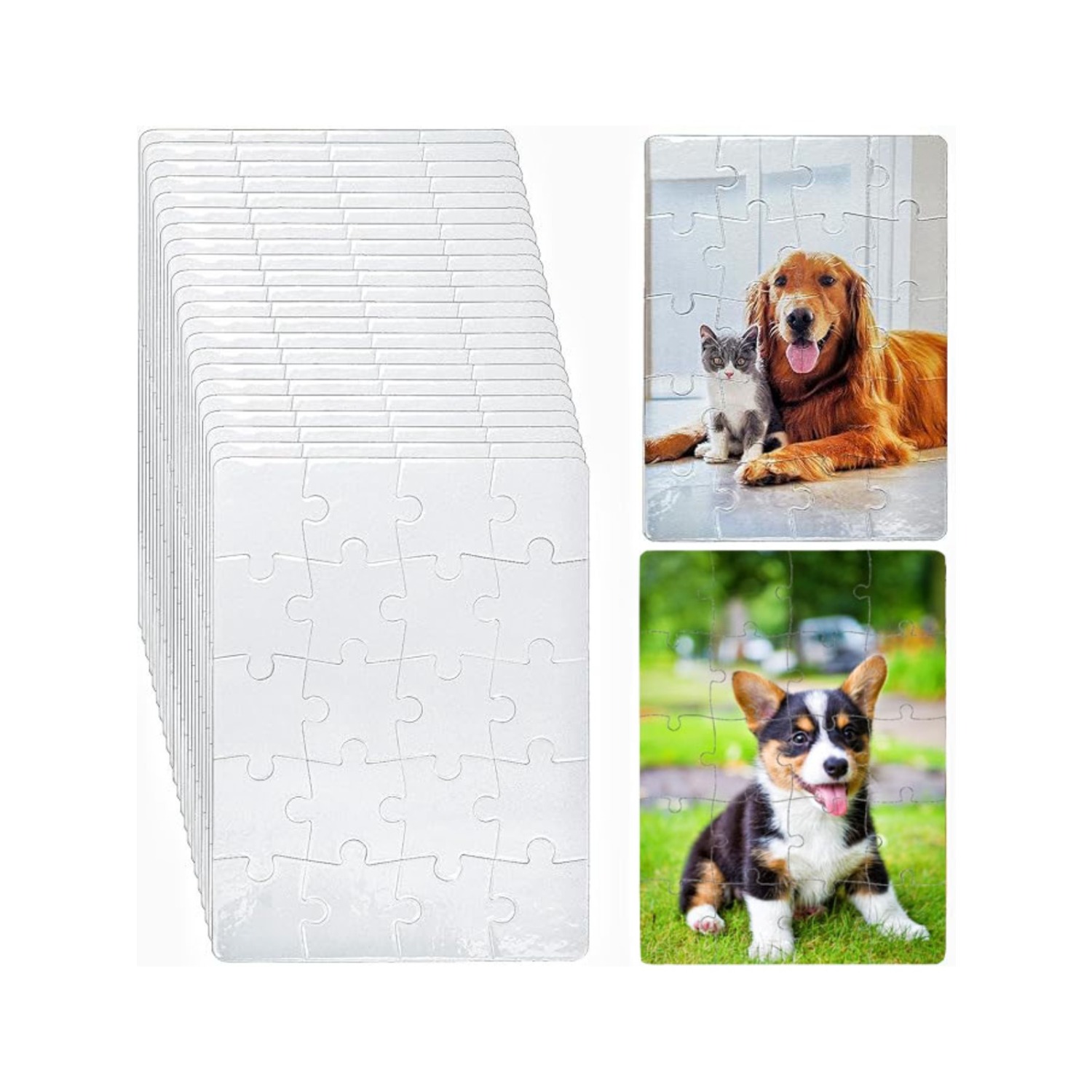 6pcs Blank Sublimation Puzzles - đánh giá và giá Puzzle Blank White