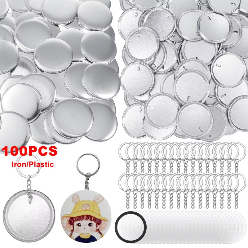 100 Sets 58 Mm/ 44 Mm Button M - đánh giá và giá Button Badge Blank