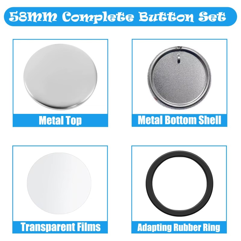 100 Sets 58 Mm/ 44 Mm Button M - đánh giá và giá Button Badge Blank