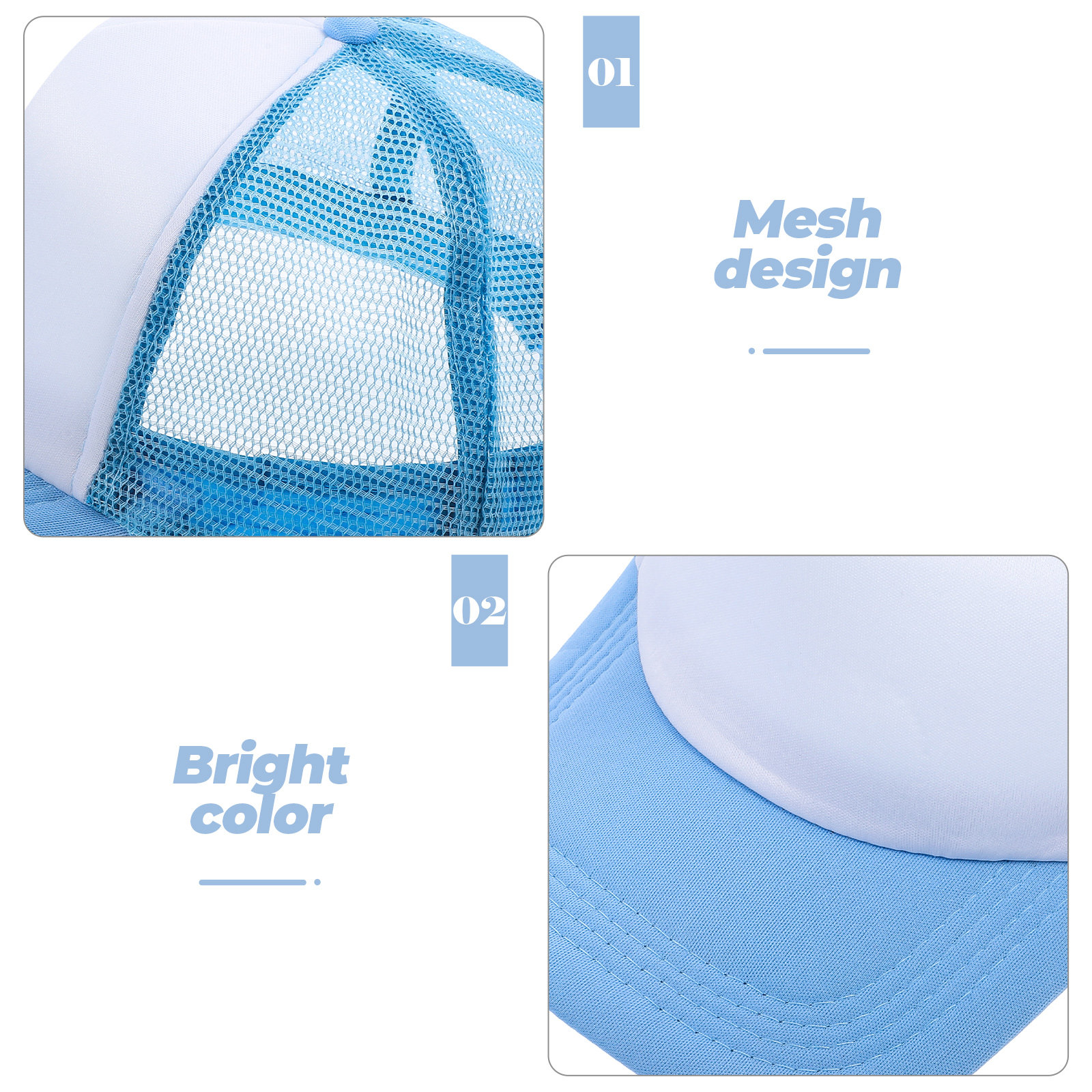 10Pcs Mesh Baseball Hat Blank  - đánh giá và giá Hat Sublimation Blank