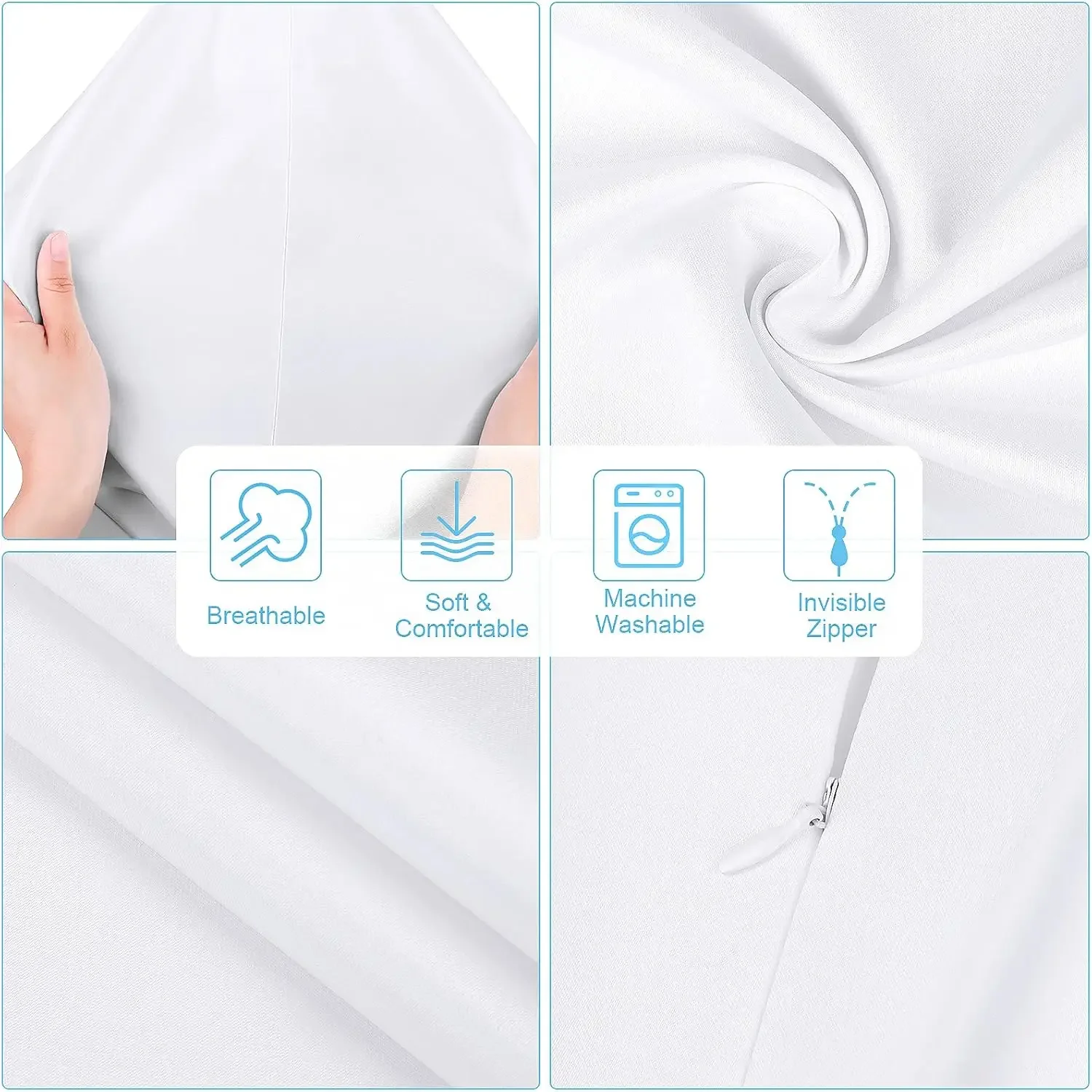 4-Pack White Polyester Peach S - đánh giá và giá Pillow Cover Sublimation