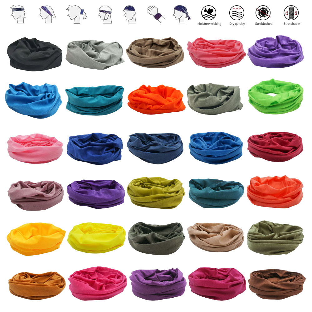 55 Solid Colors Outdoor Sports - đánh giá và giá Bandana Blank White