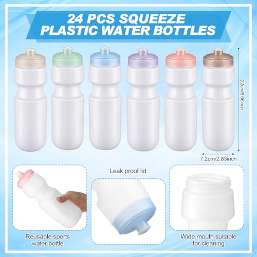 24 Pcs Sports Water Bottles Bu - đánh giá và giá Water Bottle Blank