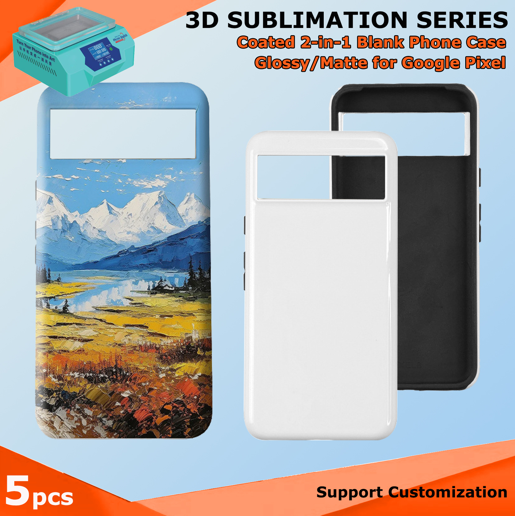 Fonlyu 5pcs Coated 2 in 1 Blan - đánh giá và giá Phone Case Blank Print