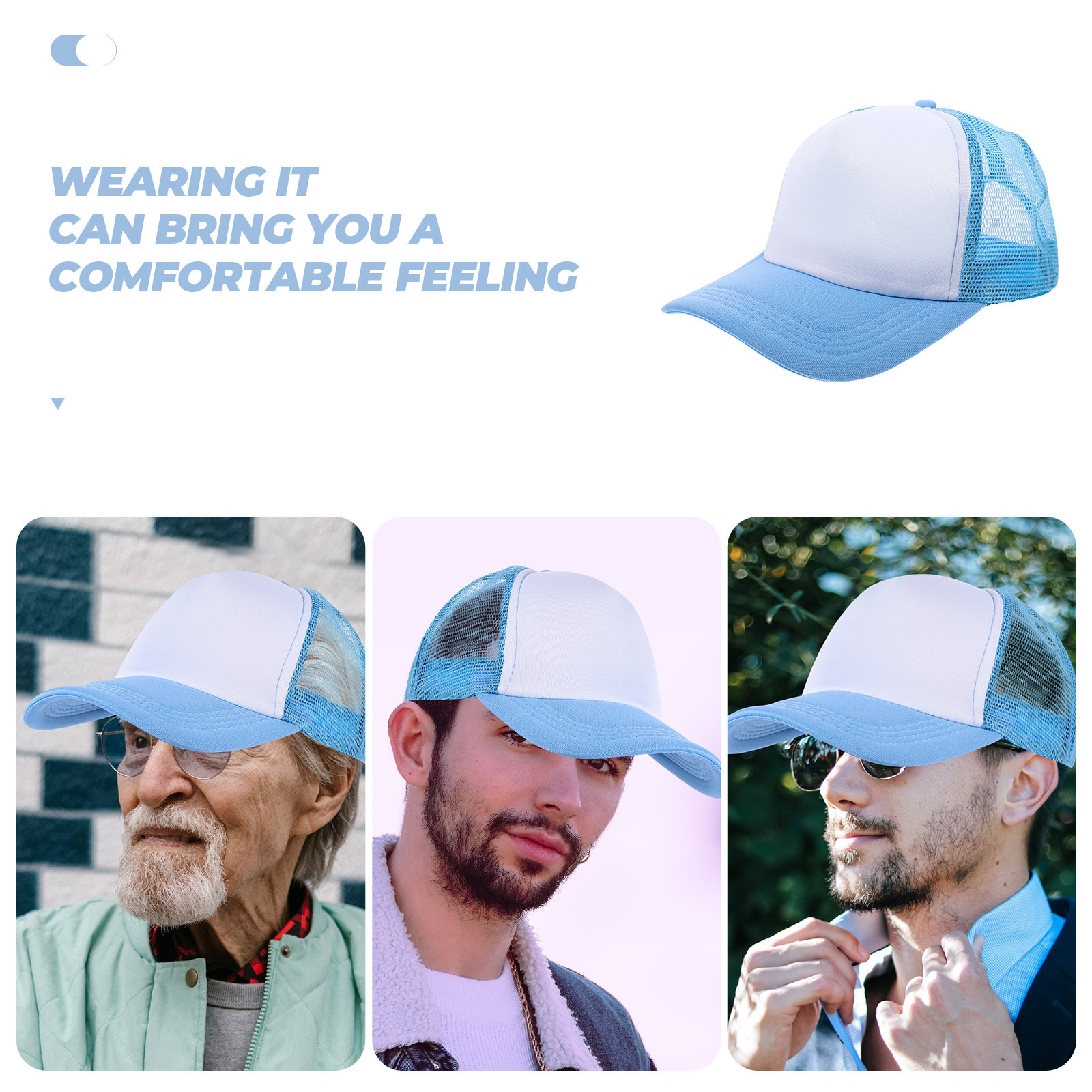 10Pcs Blank Baseball Hats Mesh - đánh giá và giá Hat Sublimation Blank