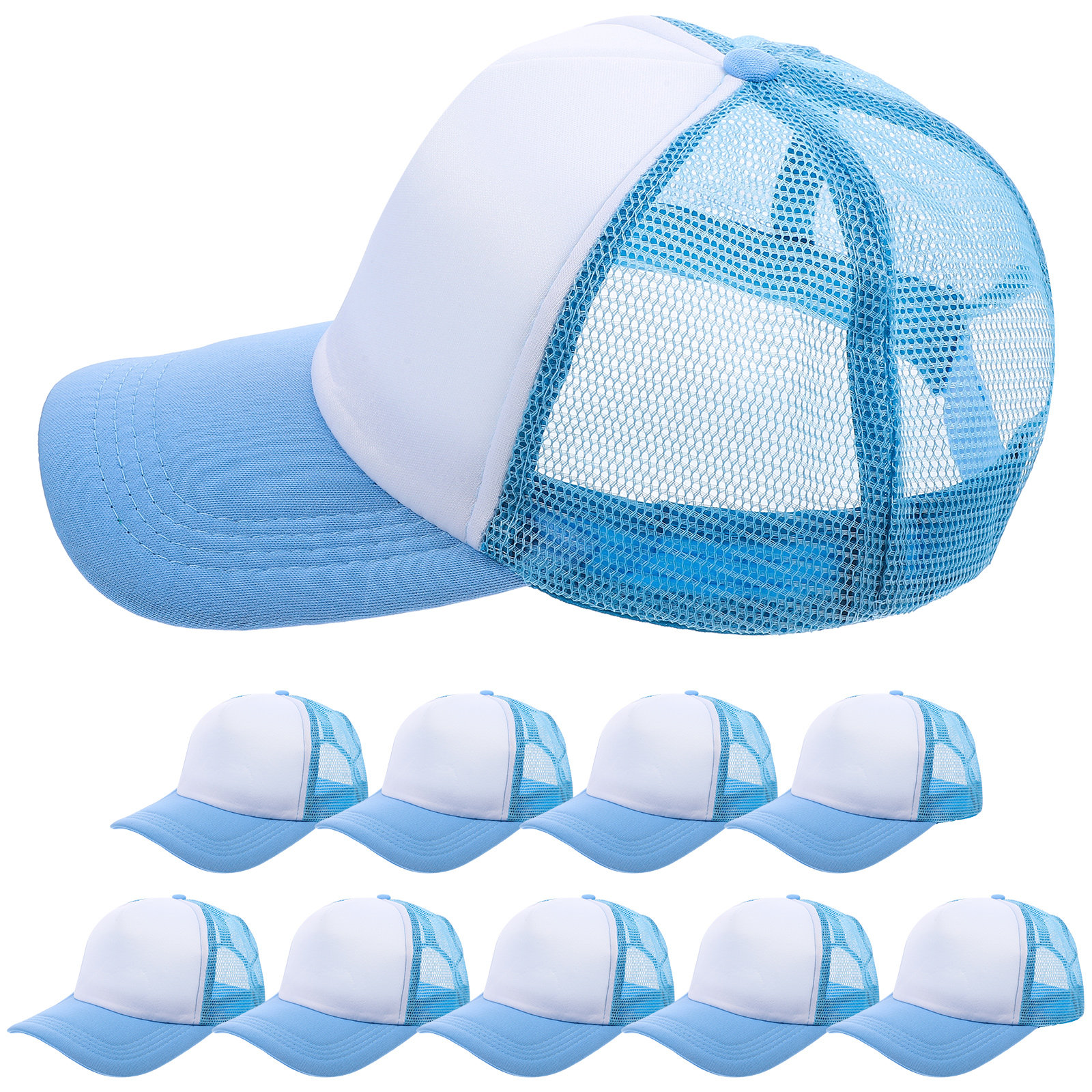 10Pcs Blank Baseball Hats Mesh - đánh giá và giá Hat Sublimation Blank