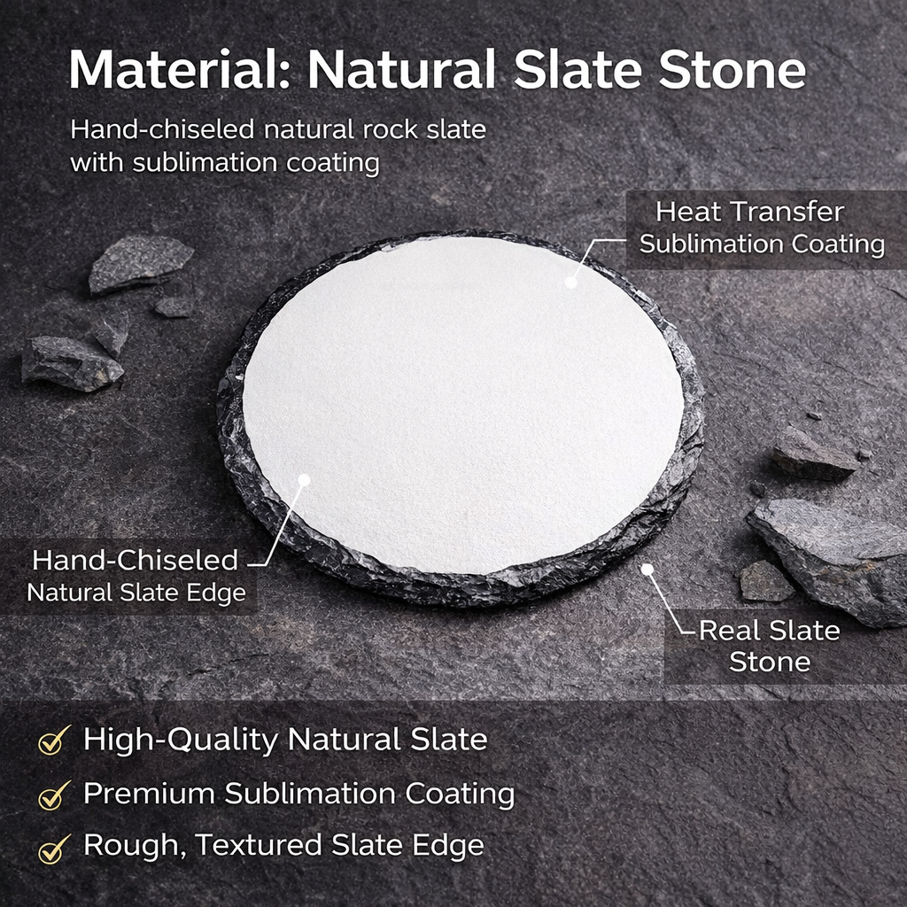 Round Sublimation Slate Coaste - đánh giá và giá Coaster Sublimation Blank