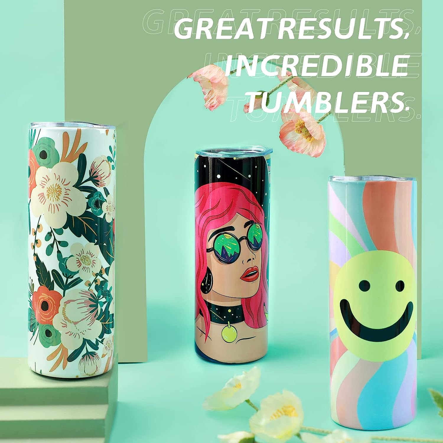 HTVRONT 8pcs Stainless 20 OZ S - đánh giá và giá Sublimation Mug White