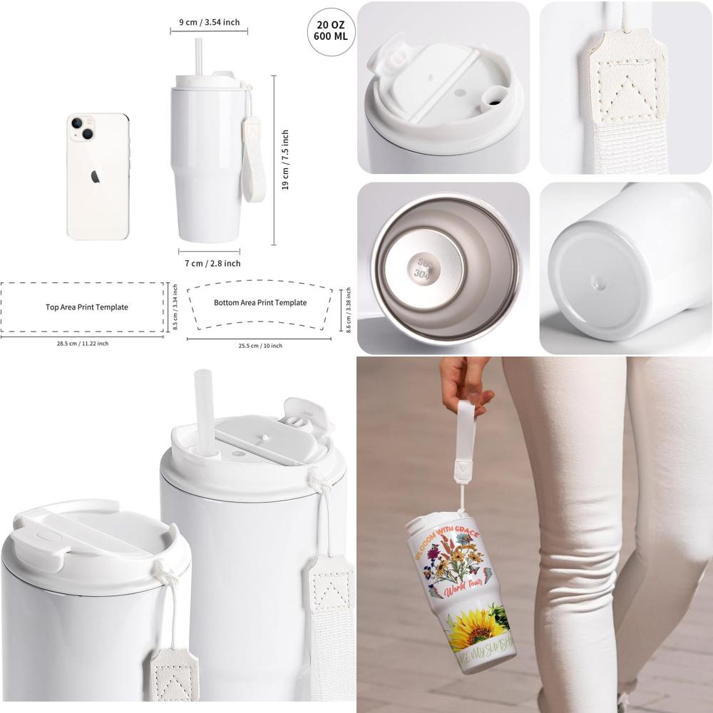 20 oz White Sublimation Tumble - đánh giá và giá Tumbler 20Oz White