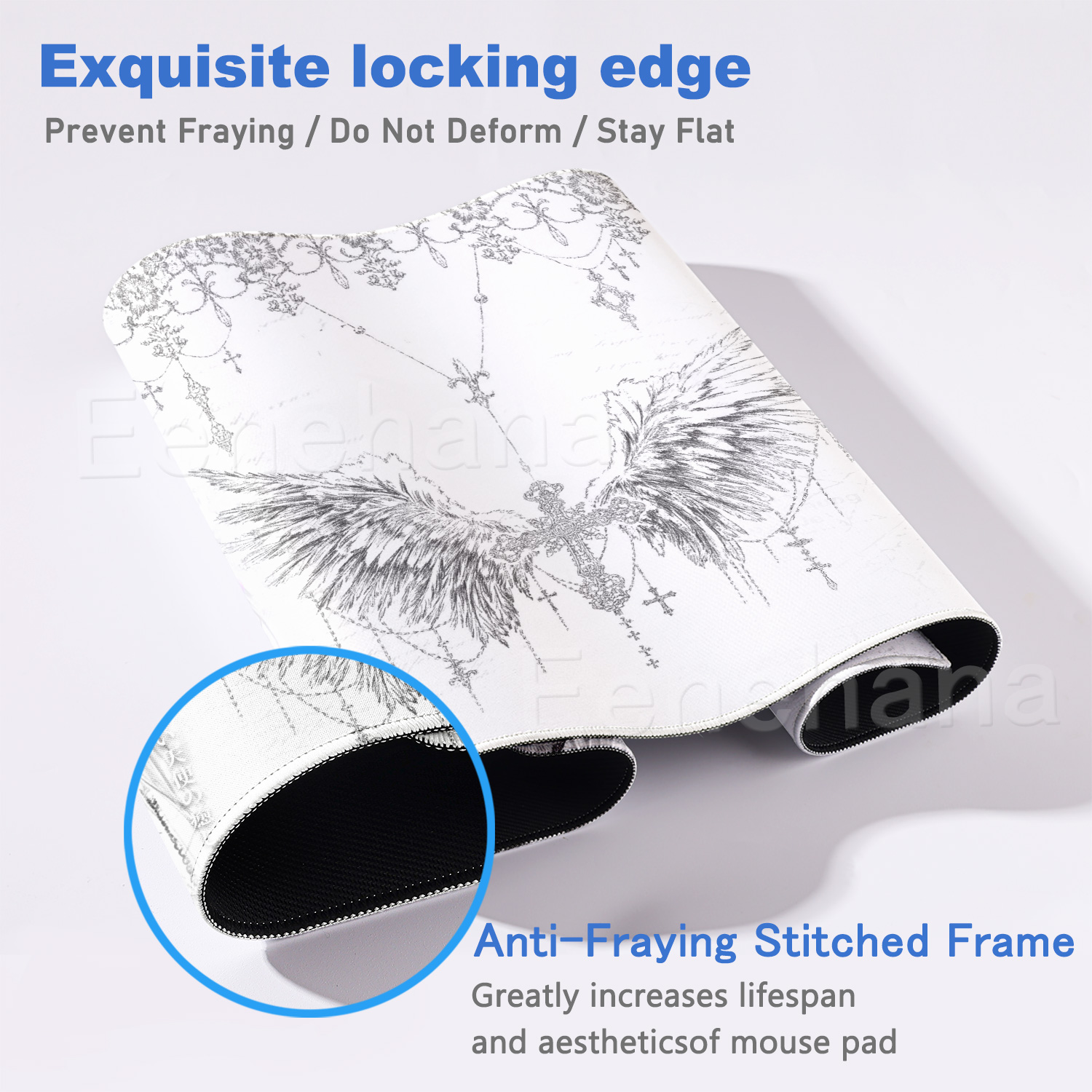 Black White Angel Mouse Pad La - đánh giá và giá Mouse Pad Blank Sublimation