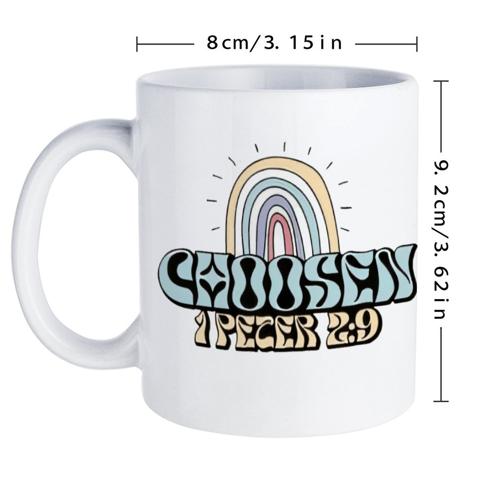 A Rainbow And A Rainbow With T - đánh giá và giá Sublimation Mug White