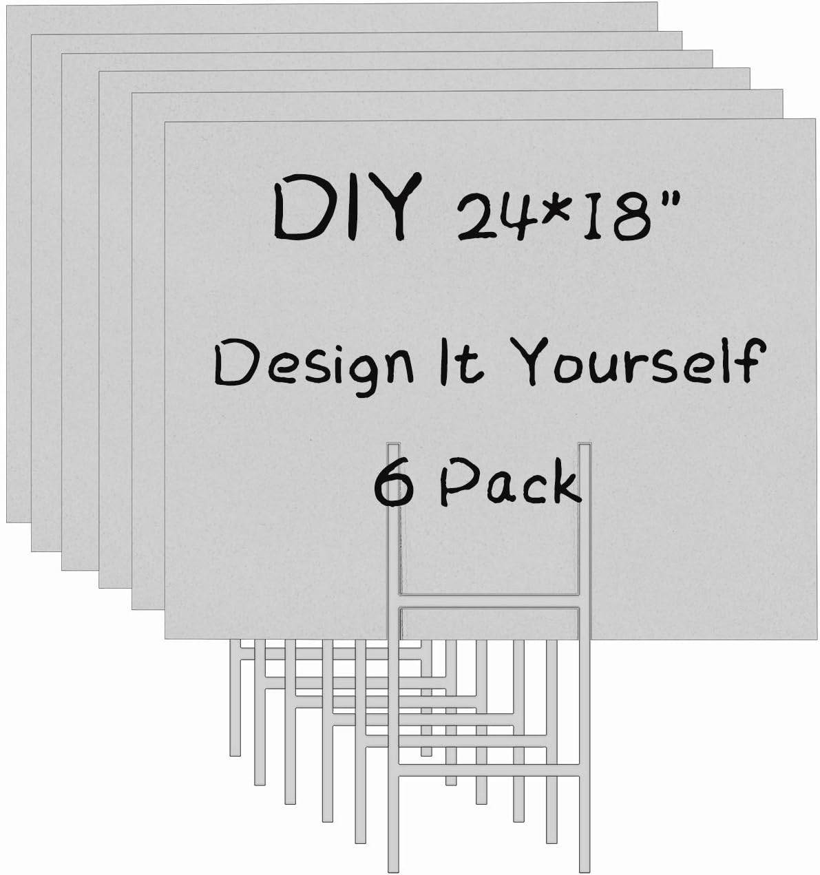6 Pack 24x18 White Blank Lawn  - đánh giá và giá Yard Sign Blank
