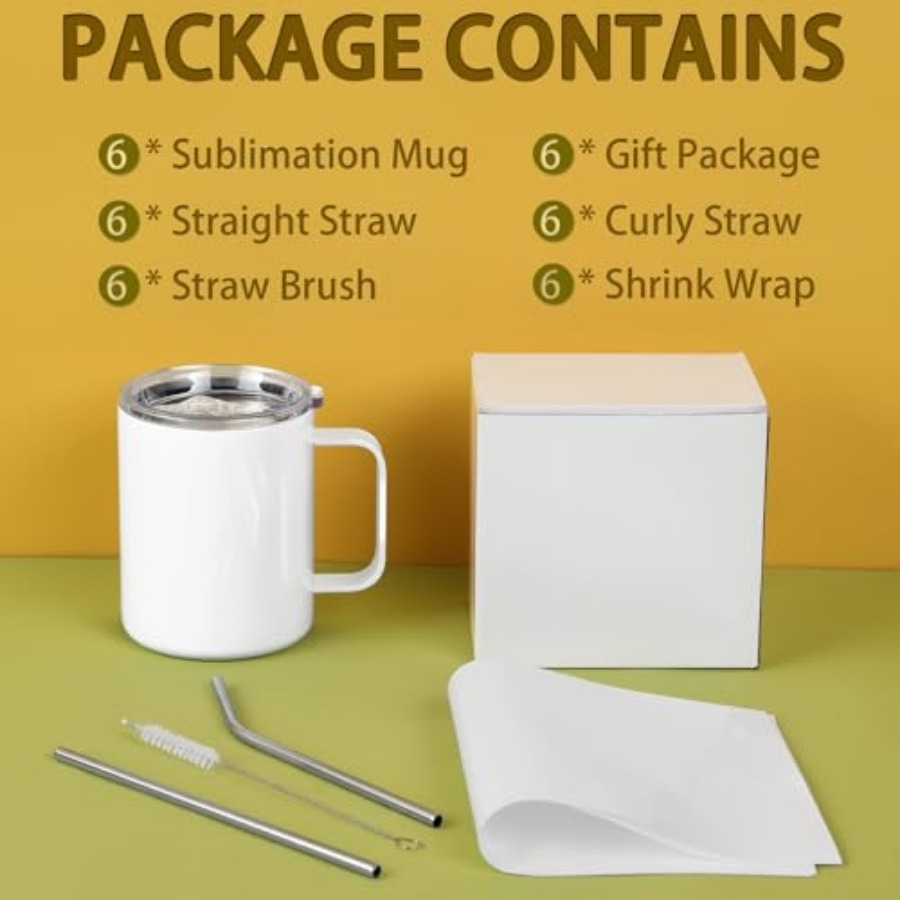 12 Oz Sublimation Coffee Mug B - đánh giá và giá Sublimation Mug White