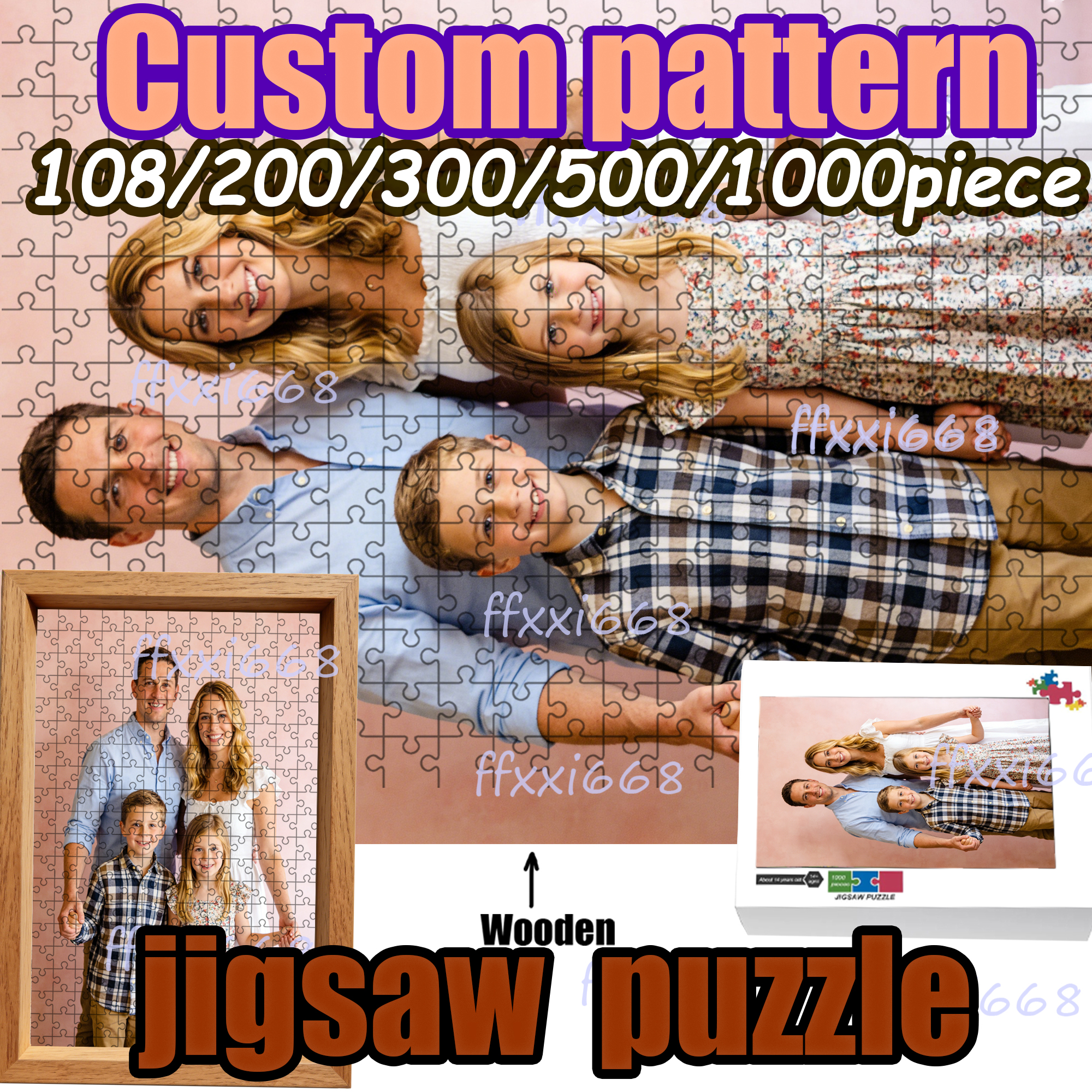 Custom 108/200/300/500/1000pie - đánh giá và giá Puzzle Blank White