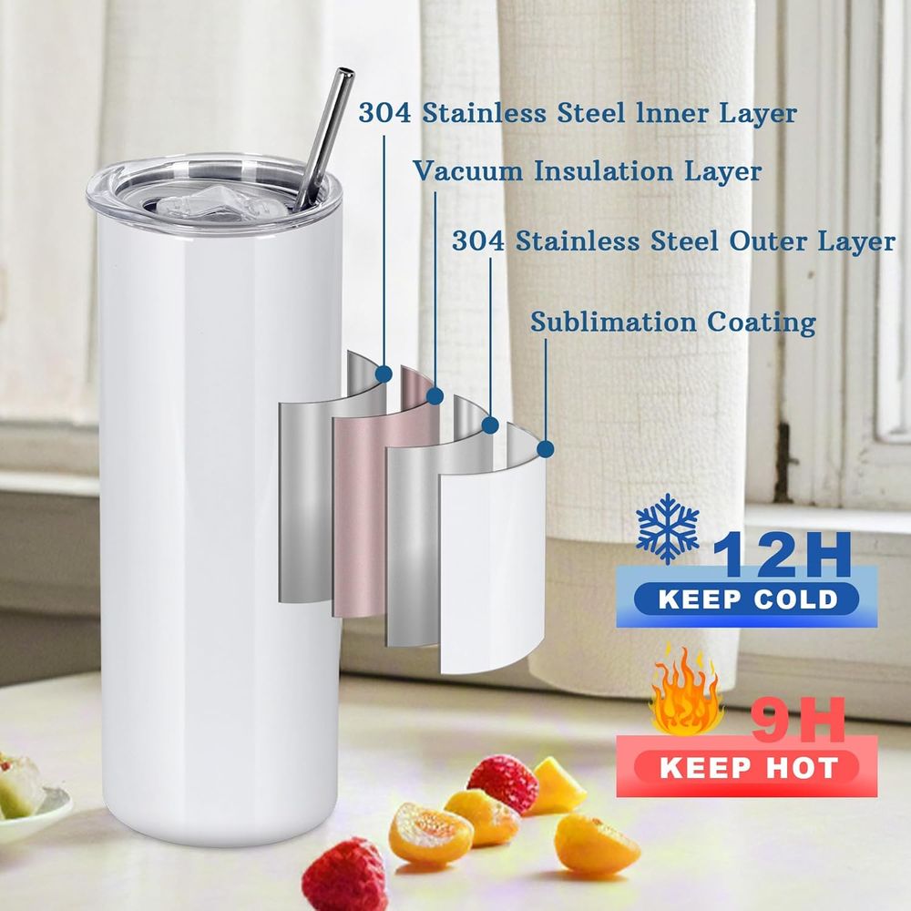50 Pack 20 OZ Sublimation Tumb - đánh giá và giá Tumbler 20Oz White