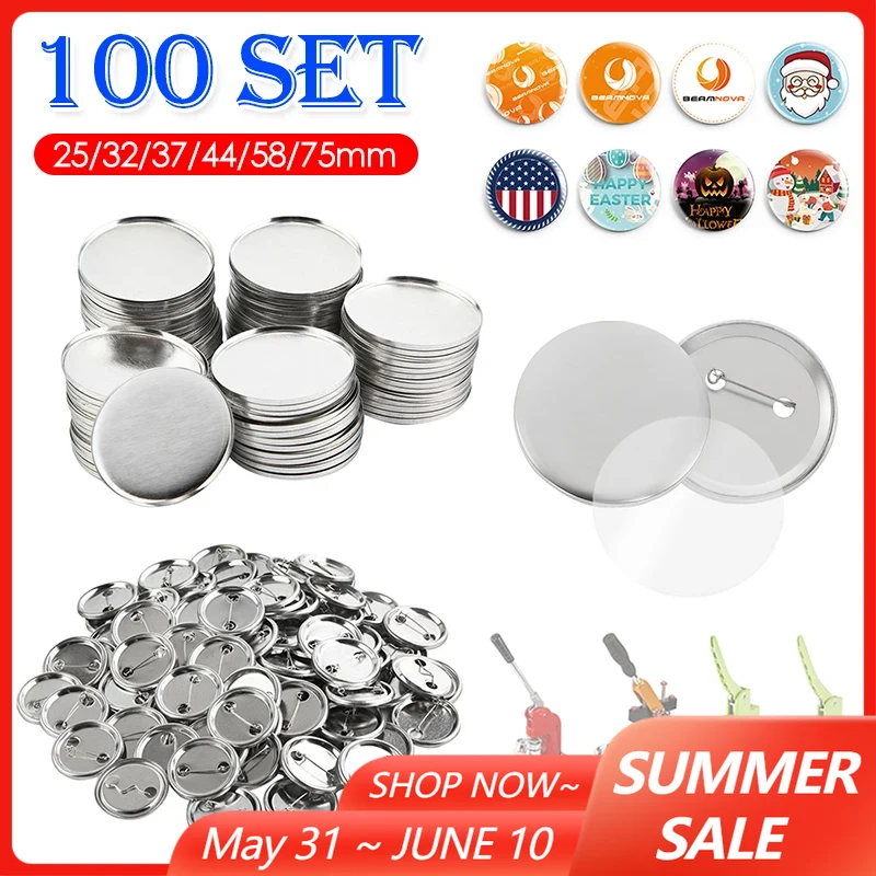 100Set Blank Badge Pin Button  - đánh giá và giá Button Badge Blank