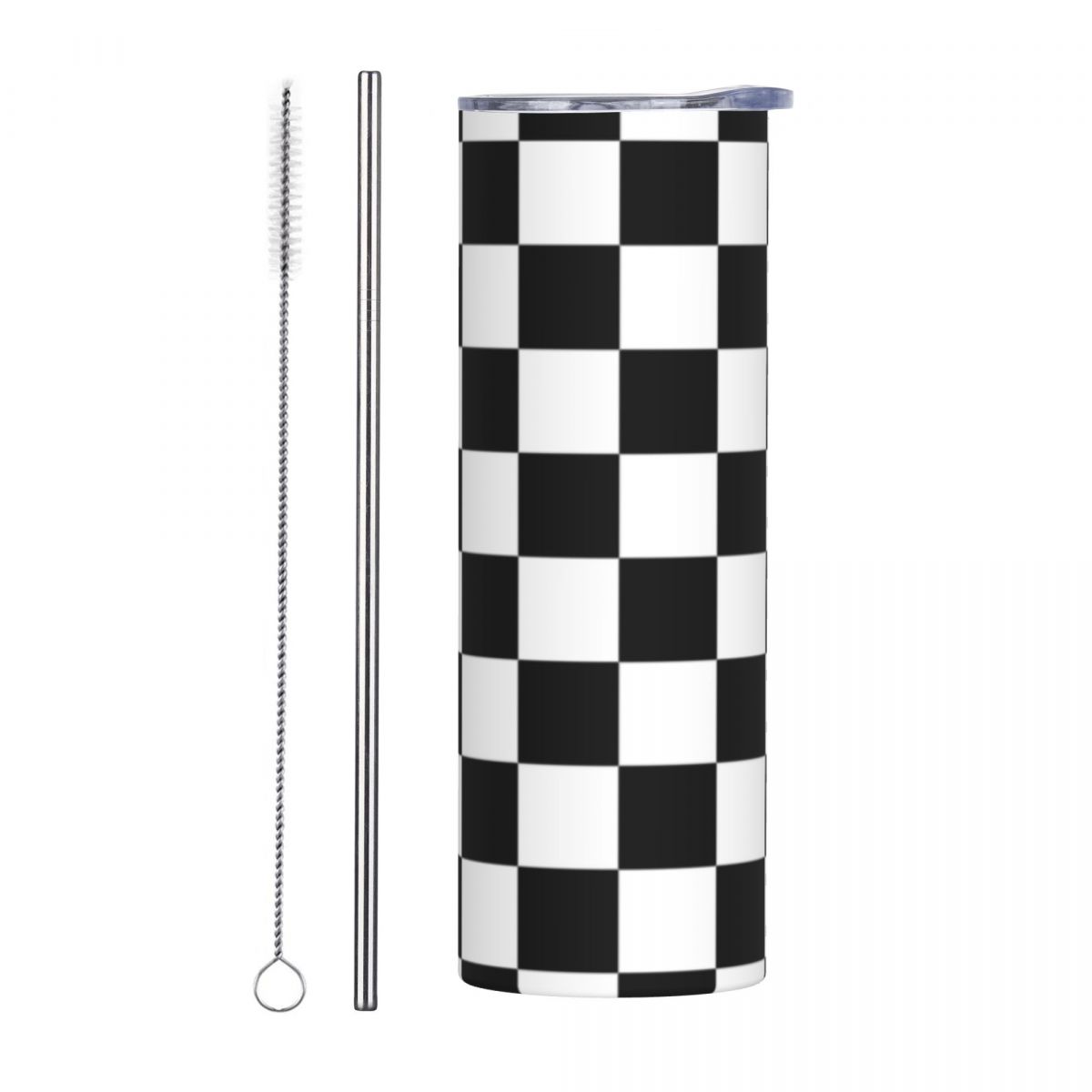Black And White Checkerboard S - đánh giá và giá Tumbler 20Oz White