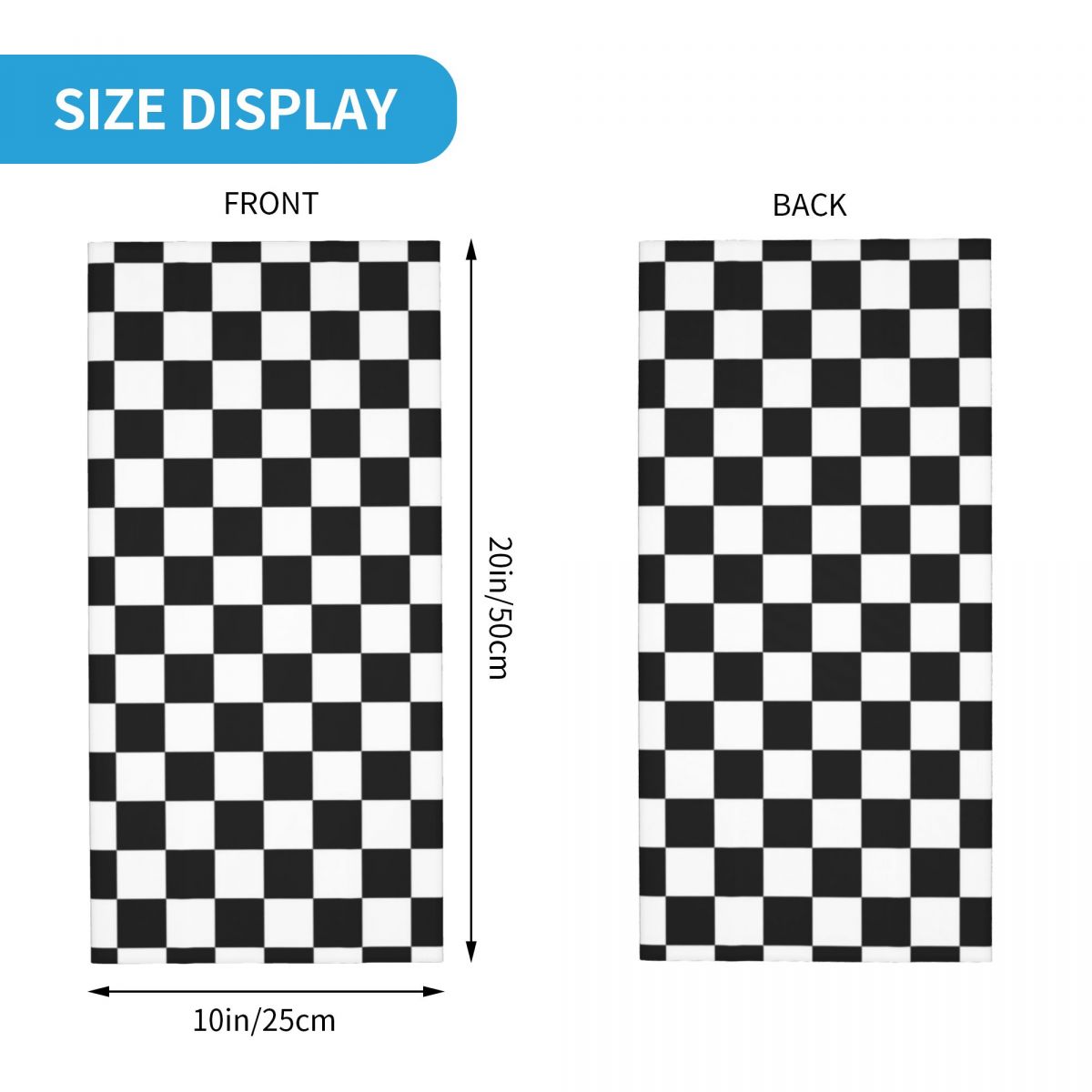 Black And White Checkered Band - đánh giá và giá Bandana Blank White