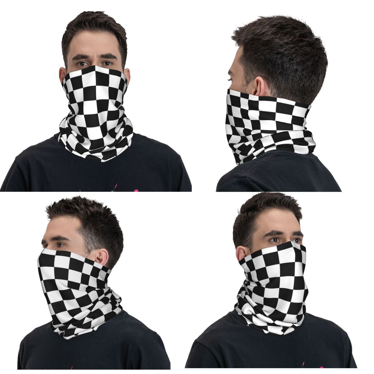 Black And White Checkered Band - đánh giá và giá Bandana Blank White