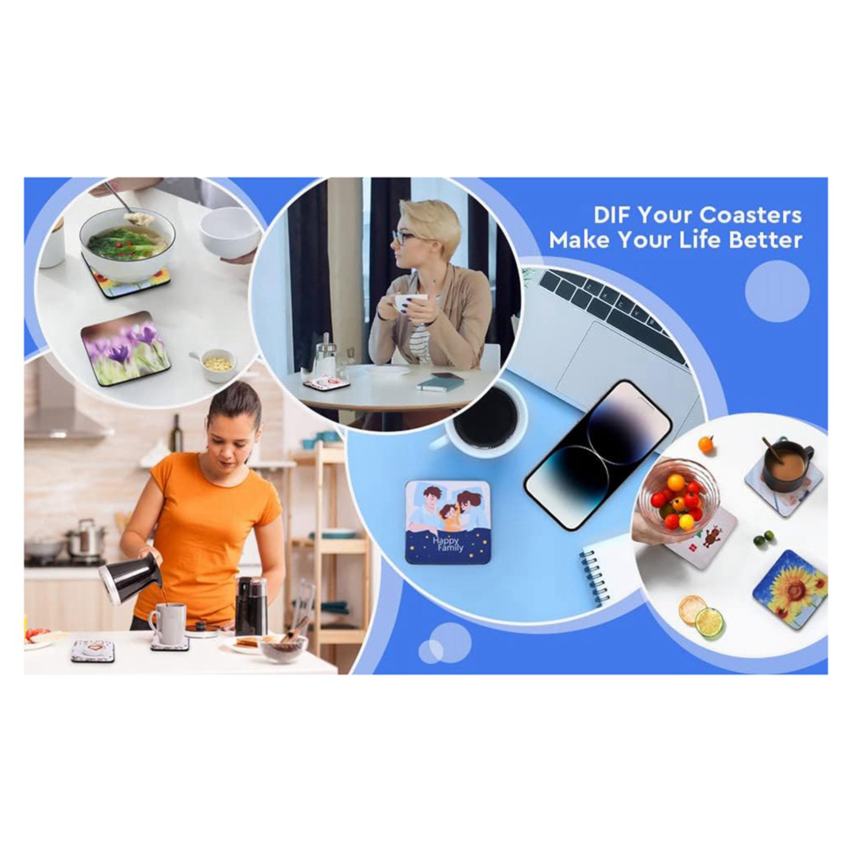 【LAST CHANCE】40PCS Square Subl - đánh giá và giá Coaster Sublimation Blank