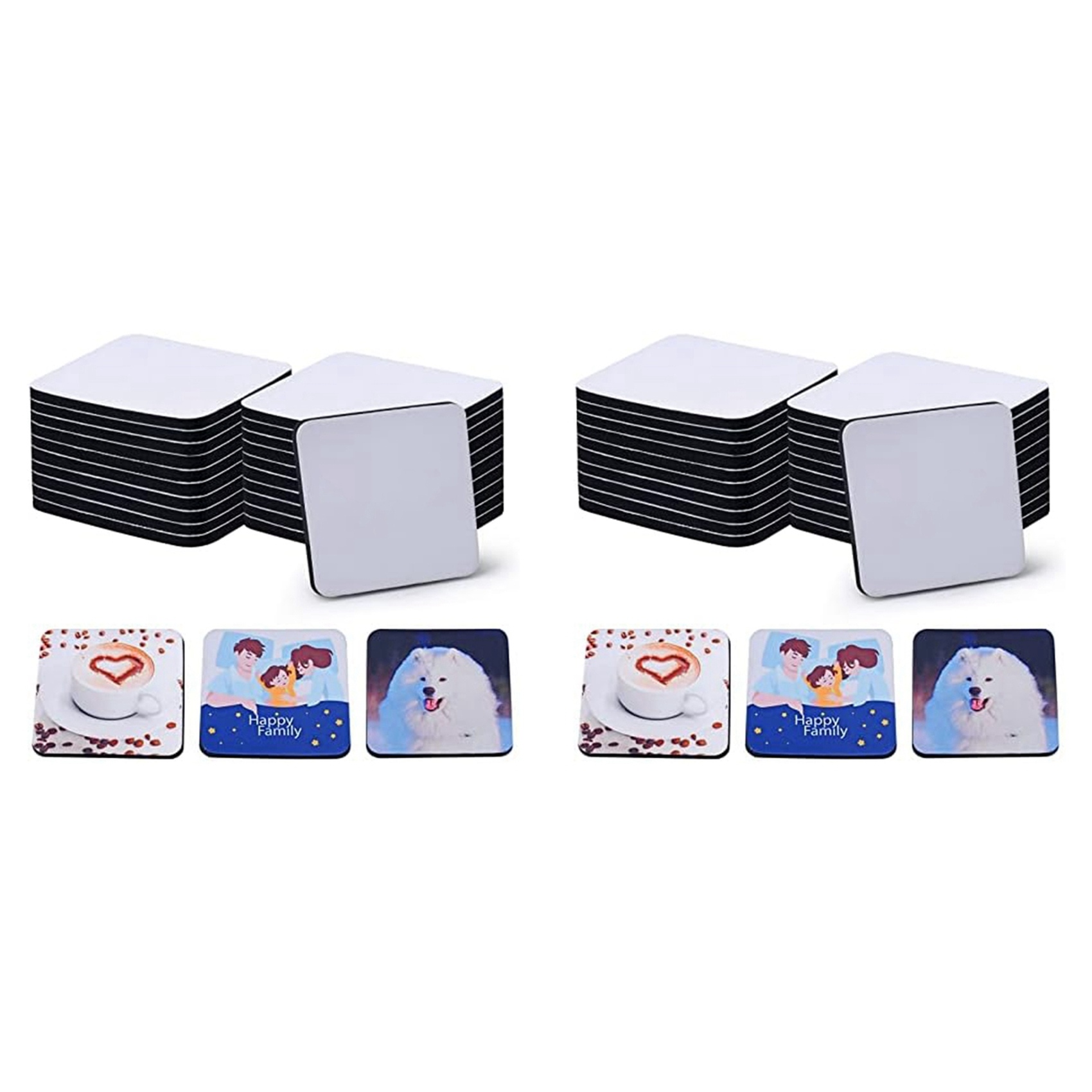 【LAST CHANCE】40PCS Square Subl - đánh giá và giá Coaster Sublimation Blank