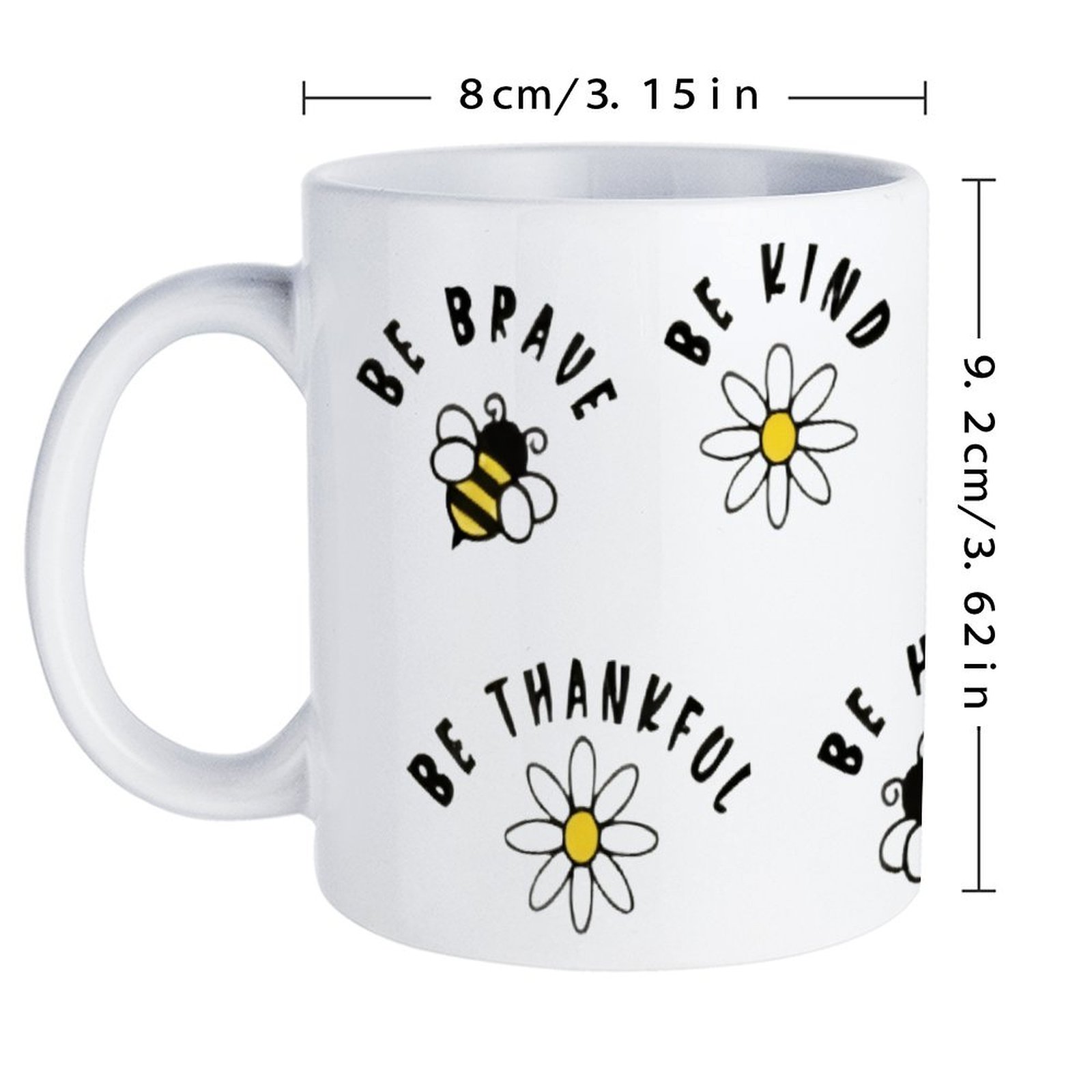 Four Stickers With Bees And Da - đánh giá và giá Sublimation Mug White