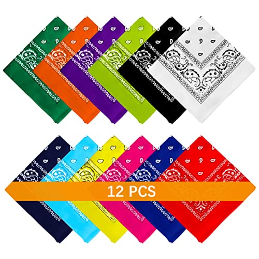 12- Bandanas for Men Women Pai - đánh giá và giá Bandana Blank White