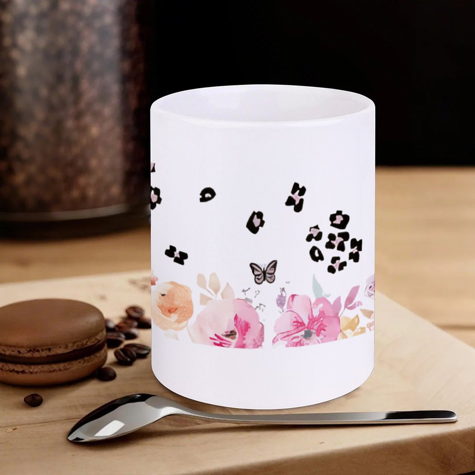 A Watercolor Painting Of Flowe - đánh giá và giá Sublimation Mug White