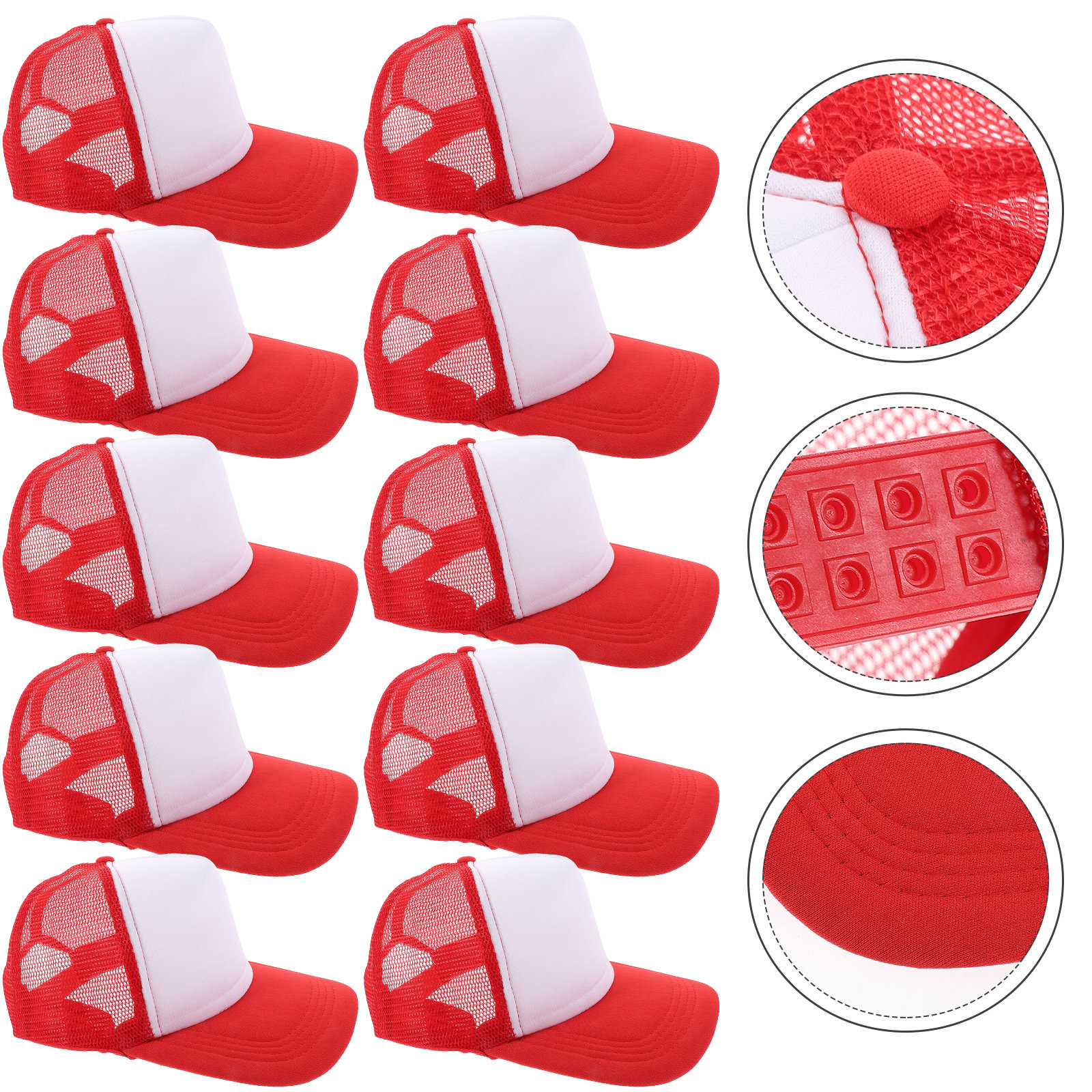 10Pcs Blank Mesh Baseball Hat  - đánh giá và giá Hat Sublimation Blank