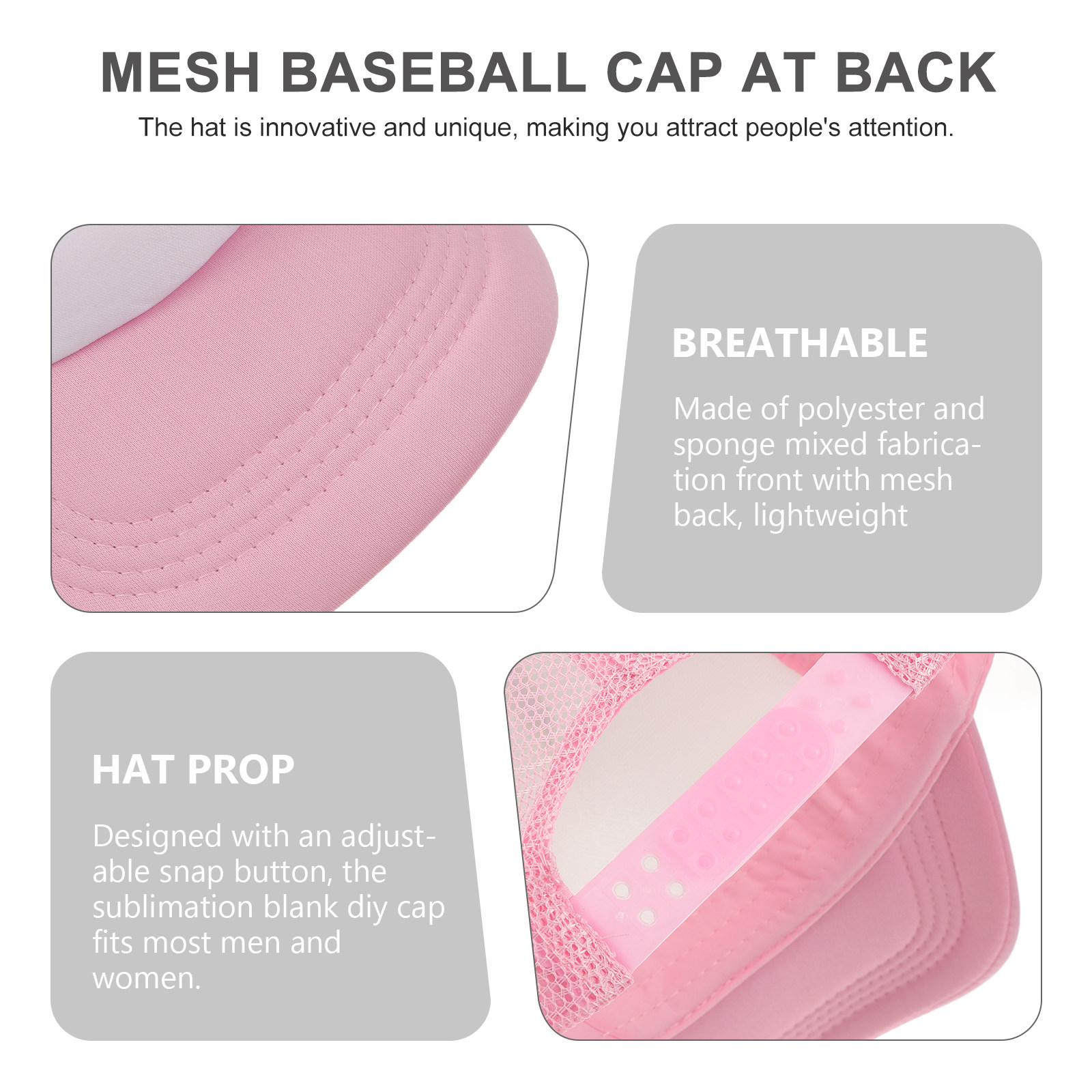 10Pcs Blank Mesh Baseball Caps - đánh giá và giá Hat Sublimation Blank