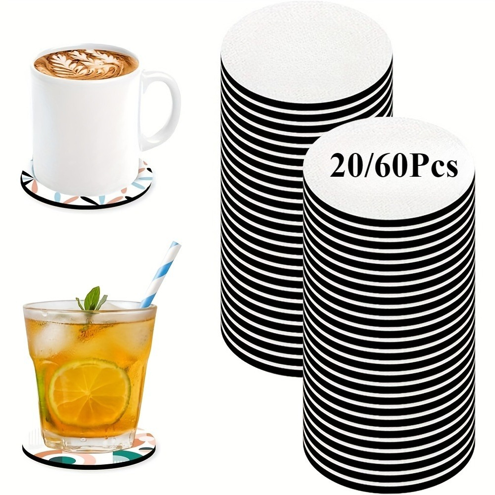 20/60pcs Coasters, Blank Heat- - đánh giá và giá Coaster Sublimation Blank