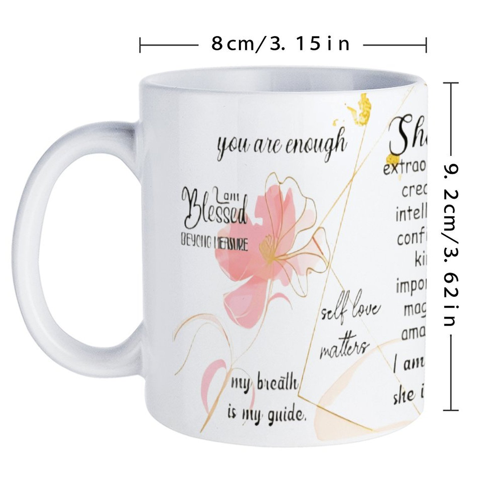 A Poster With A Quote About Sh - đánh giá và giá Sublimation Mug White