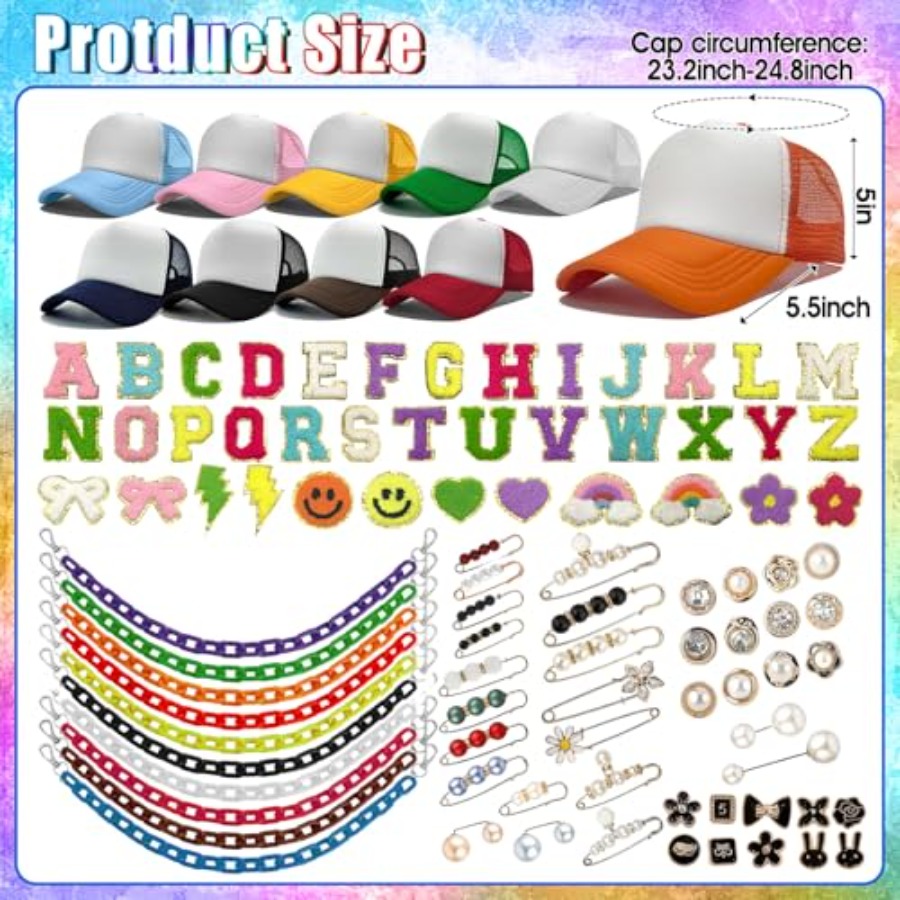 10 Pack Blank Trucker Hats DIY - đánh giá và giá Hat Sublimation Blank