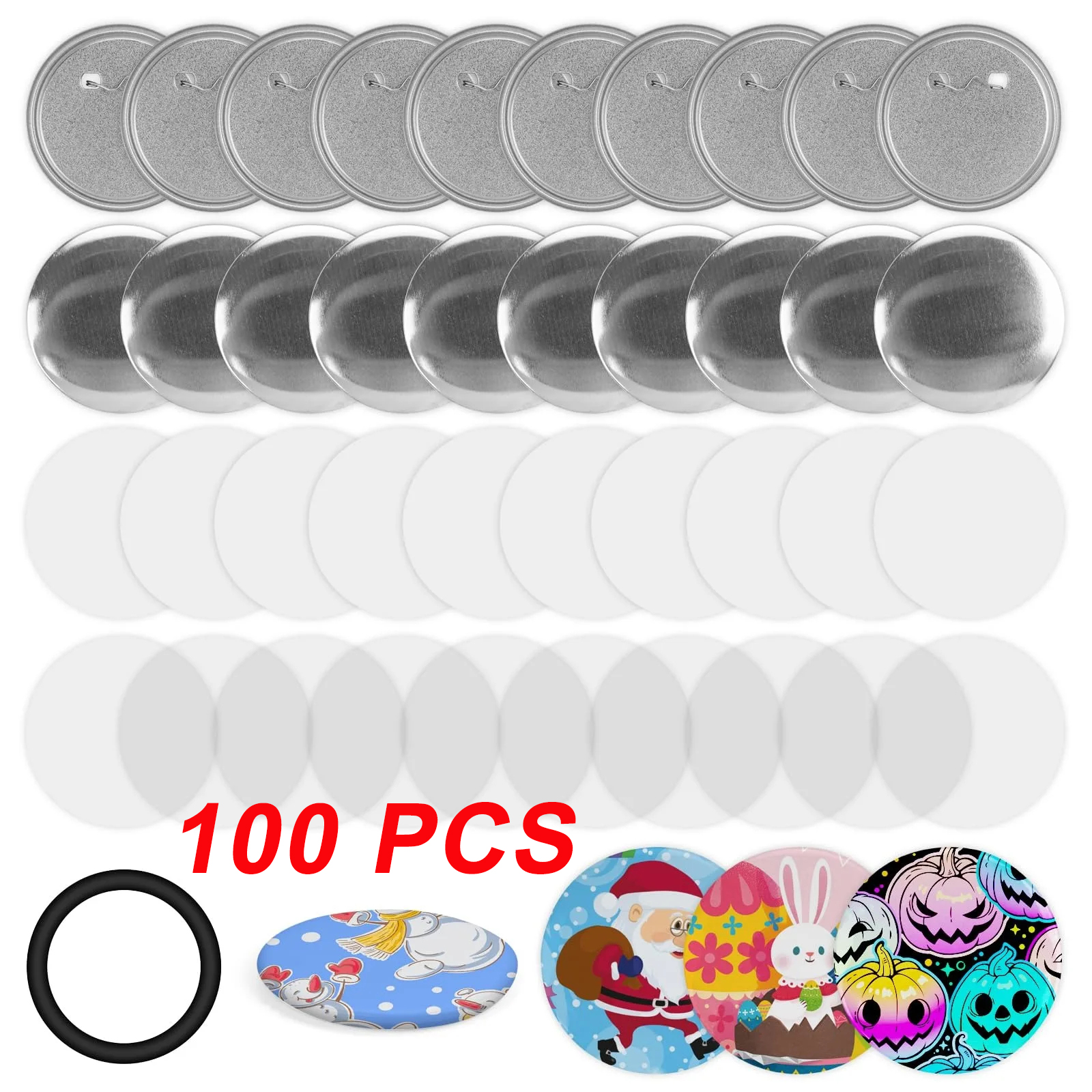 100PCS Blank Button Making Sup - đánh giá và giá Button Badge Blank