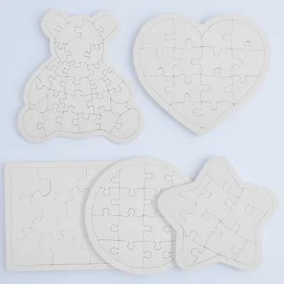 5Pcs White Blank Jigsaw Puzzle - đánh giá và giá Puzzle Blank White