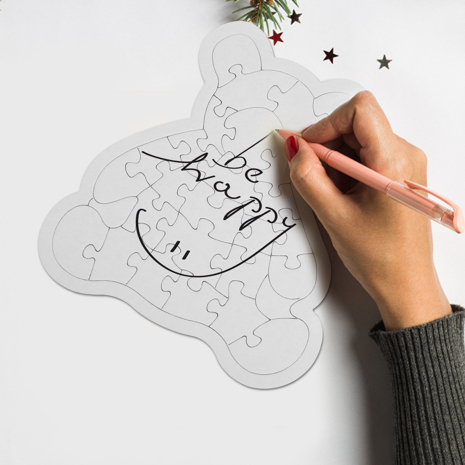 5Pcs White Blank Jigsaw Puzzle - đánh giá và giá Puzzle Blank White