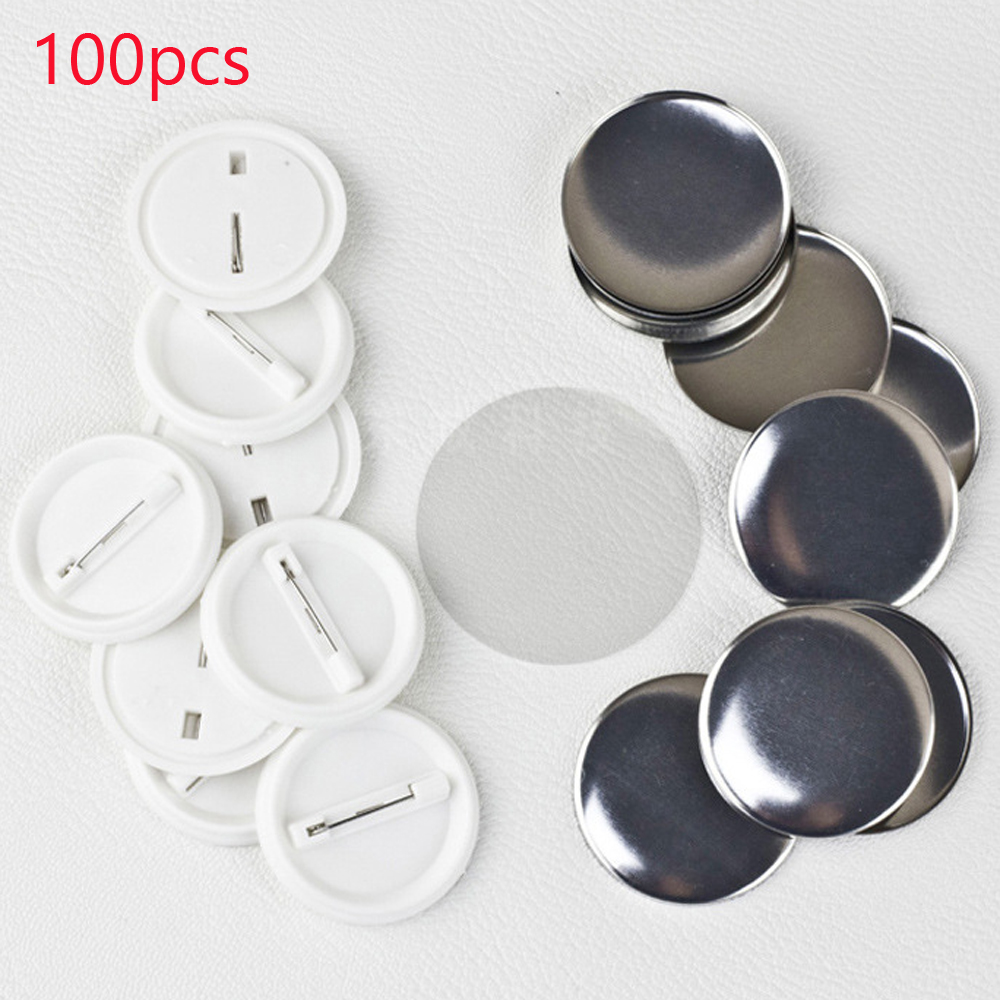 100Pcs/set Plastic Blank Badge - đánh giá và giá Button Badge Blank