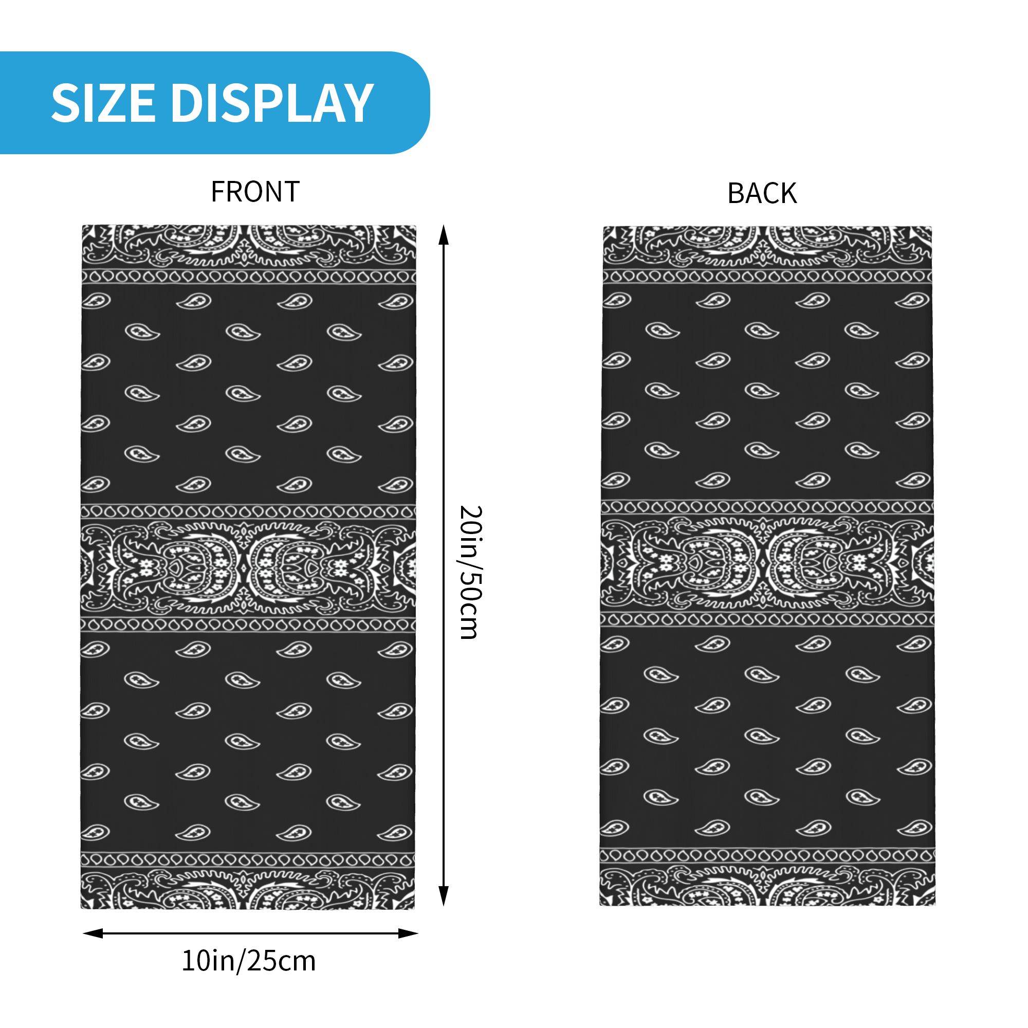 Custom Black and White Bandana - đánh giá và giá Bandana Blank White