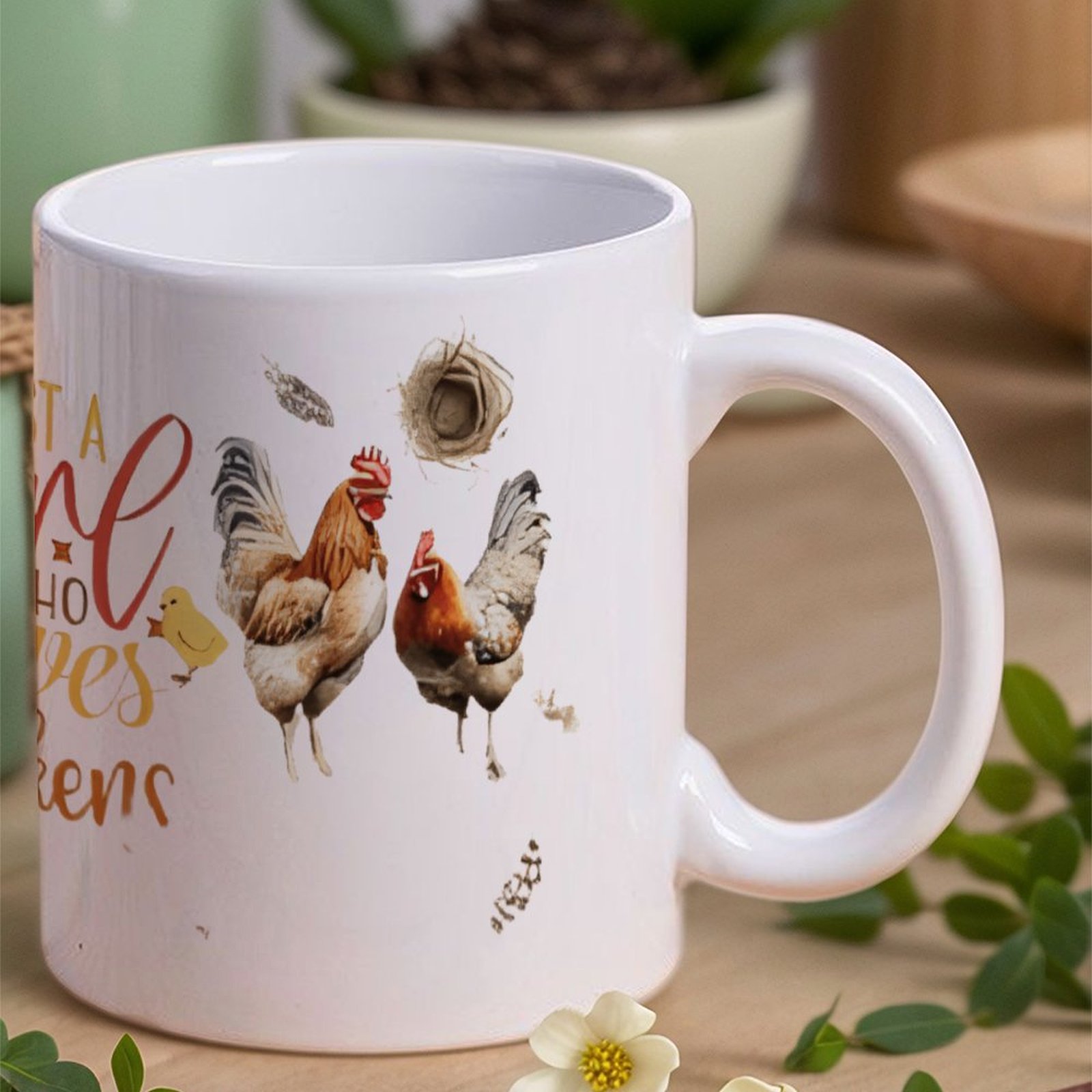Just A Girl Who Loves Chickens - đánh giá và giá Sublimation Mug White