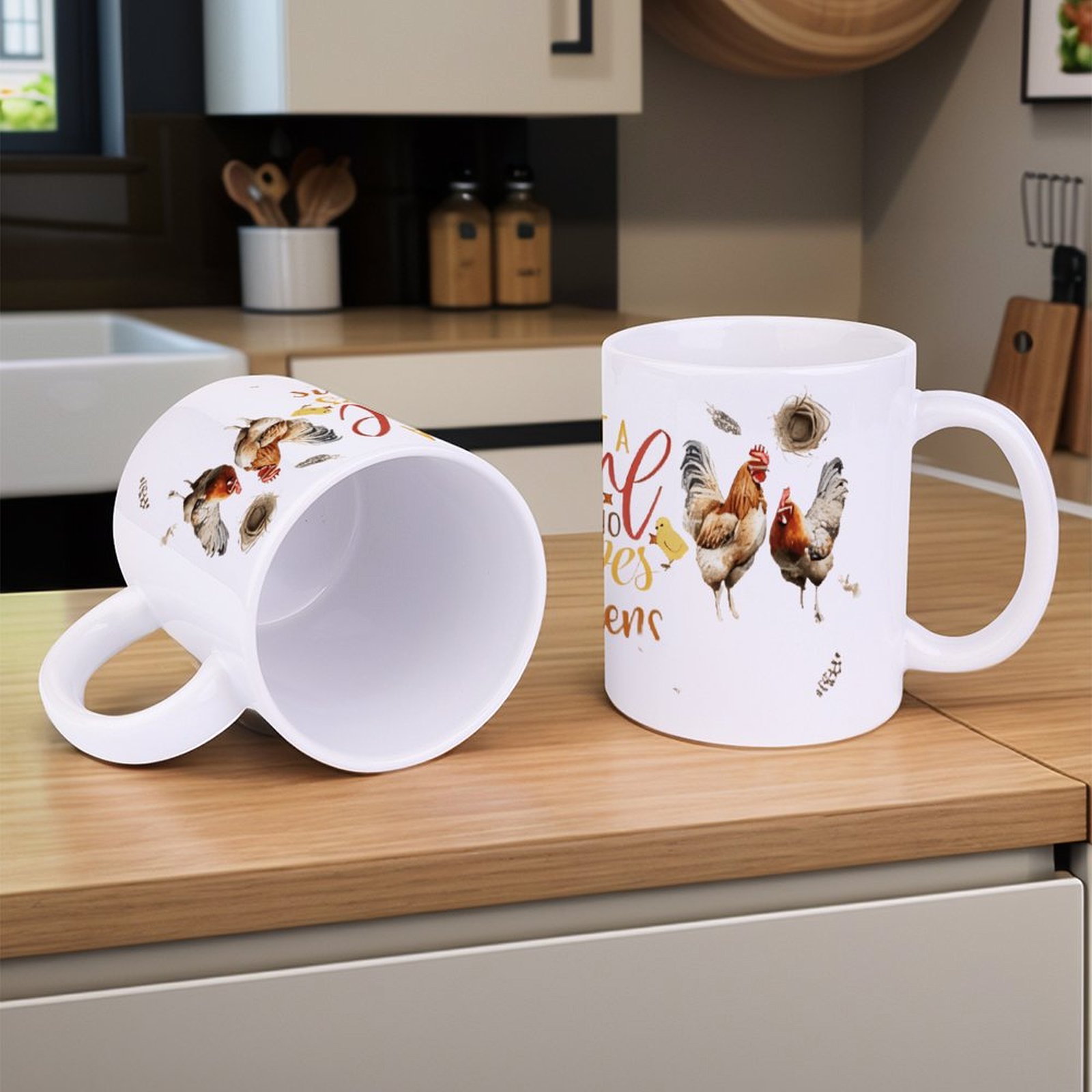 Just A Girl Who Loves Chickens - đánh giá và giá Sublimation Mug White