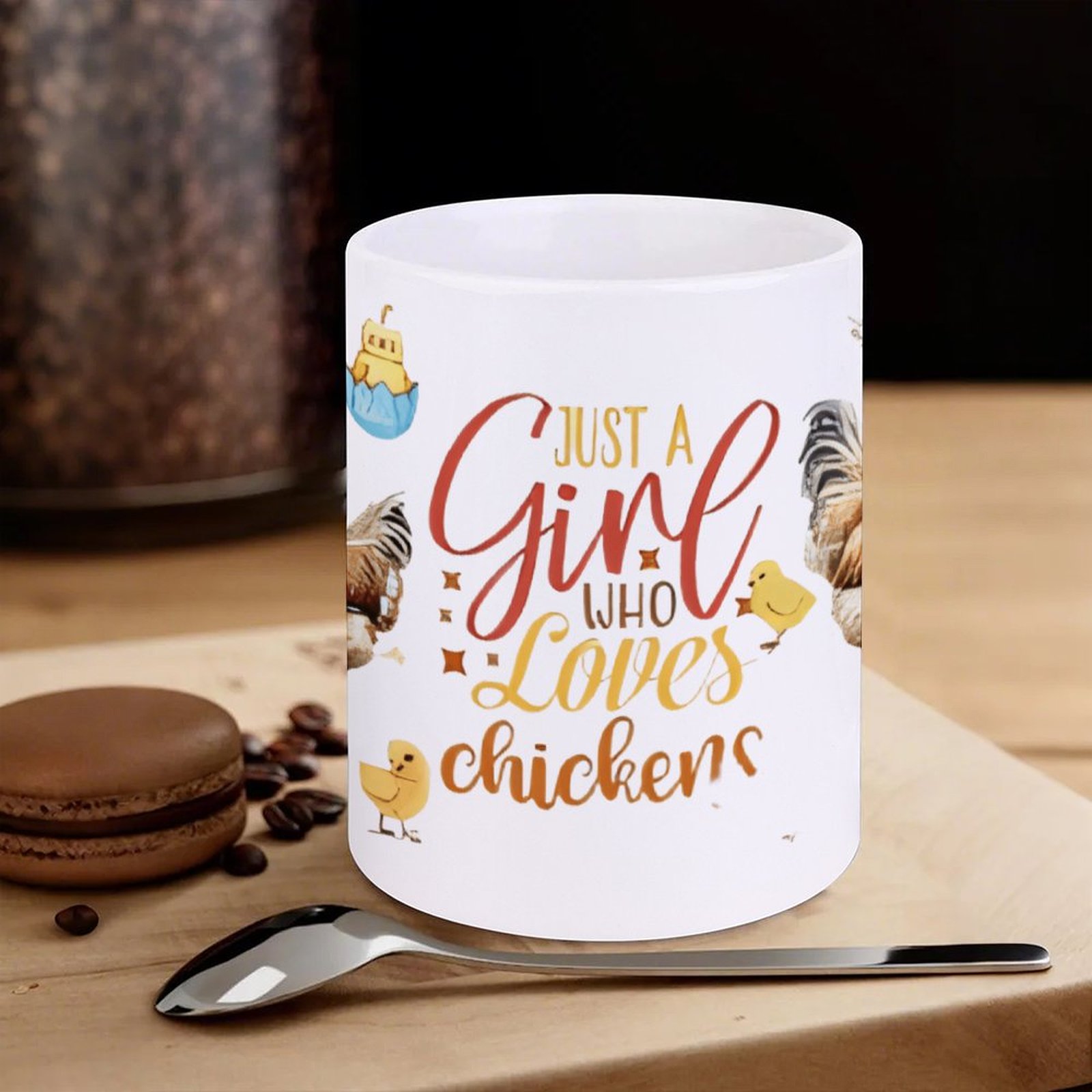 Just A Girl Who Loves Chickens - đánh giá và giá Sublimation Mug White
