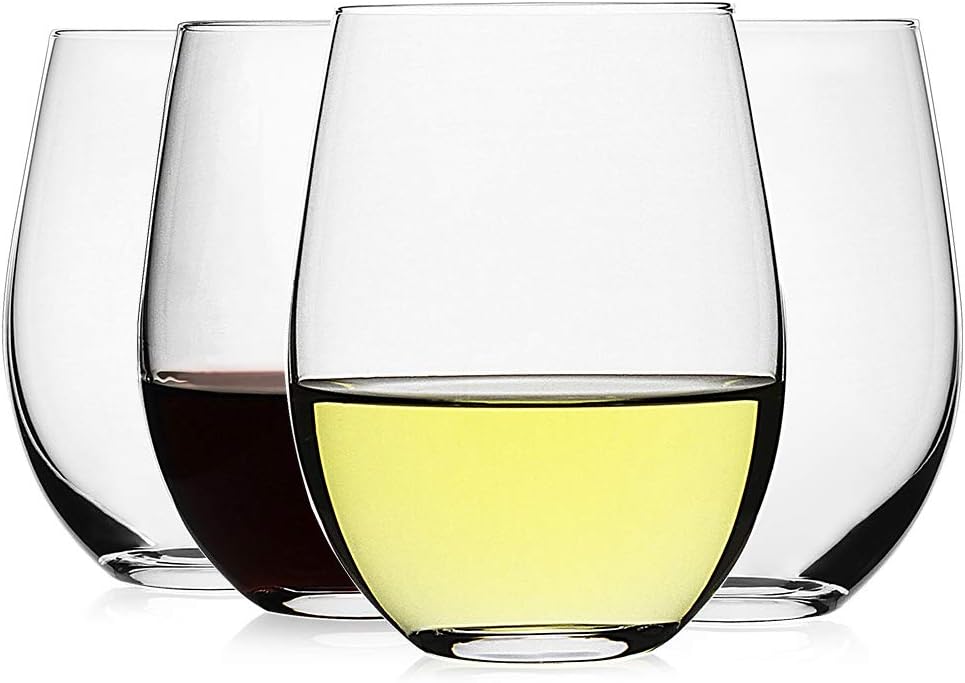 Stemless Wine Glasses Set of 4 - đánh giá và giá Tumbler 20Oz White