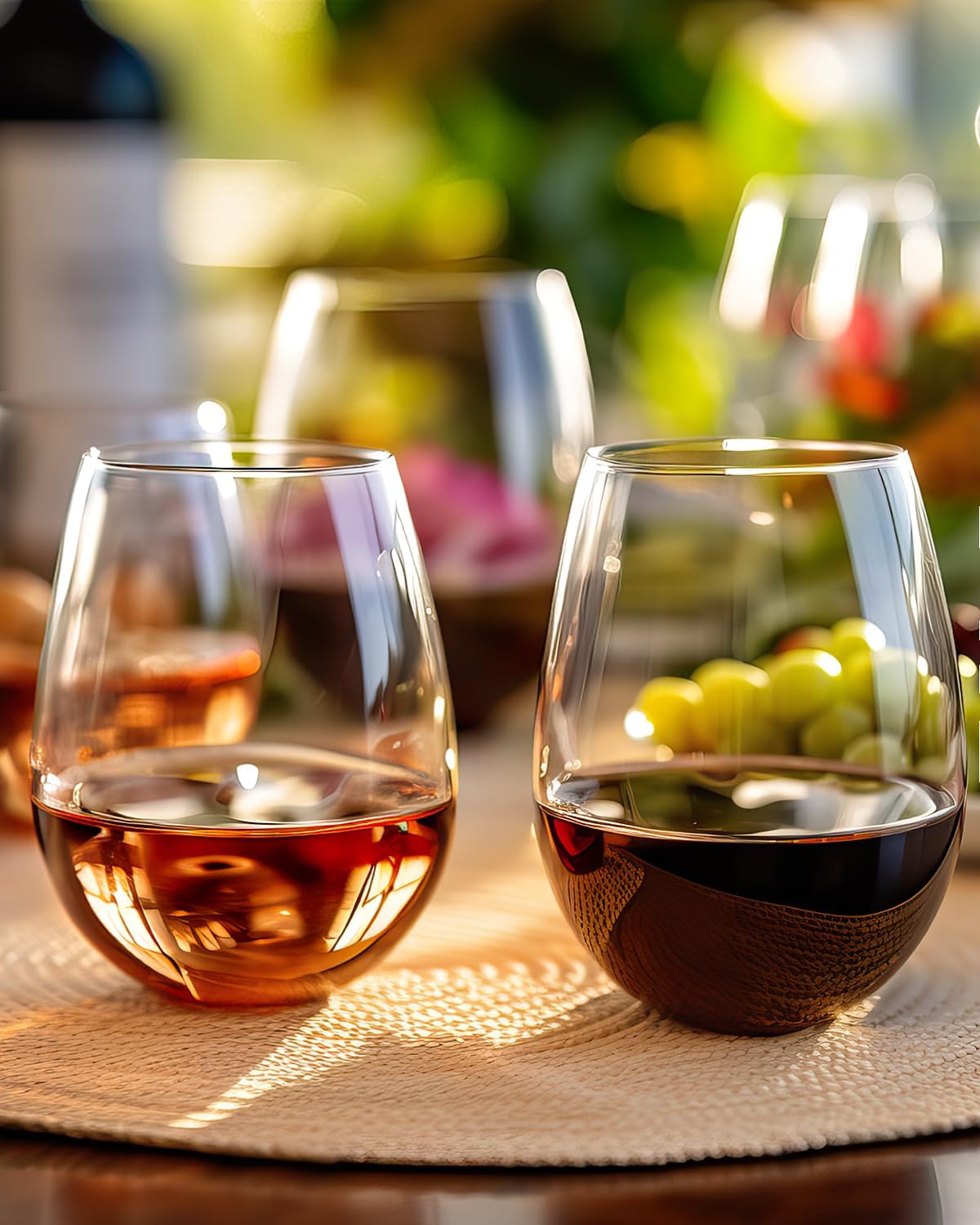 Stemless Wine Glasses Set of 4 - đánh giá và giá Tumbler 20Oz White